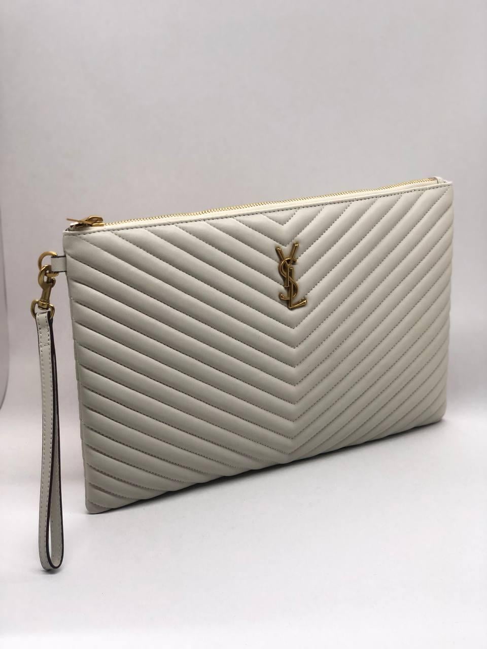 YSL CLUTCH GRİ