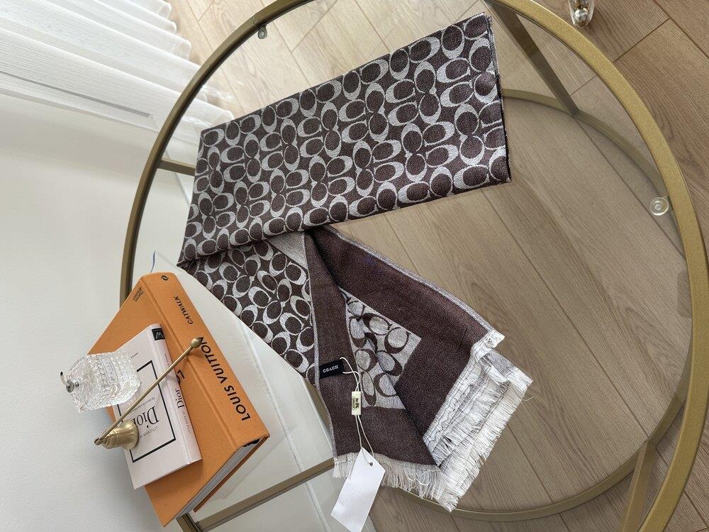 C DESEN KAŞMİR İPEK KAHVE-GRİ