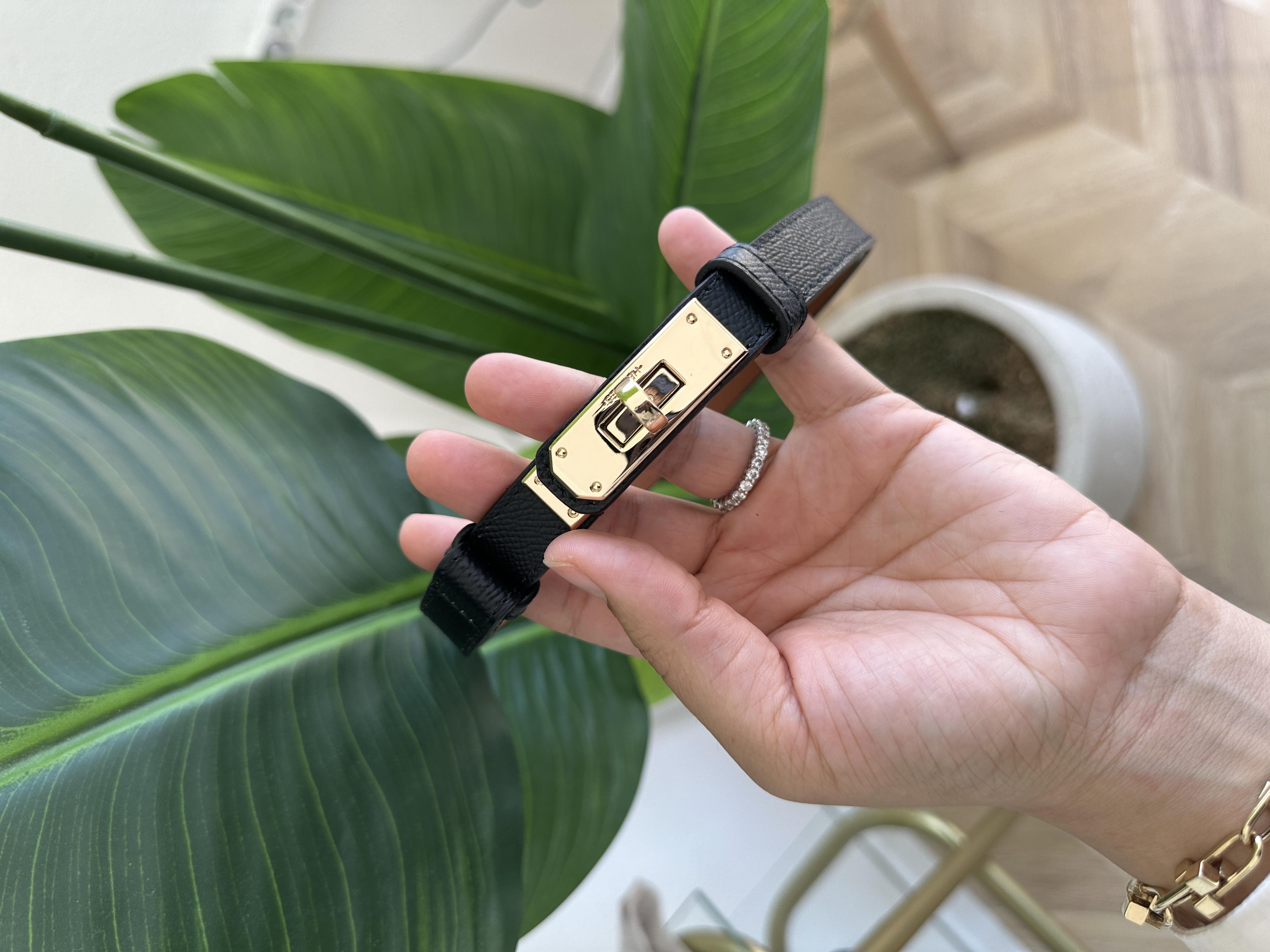 HERMES DERİ KEMER SİYAH