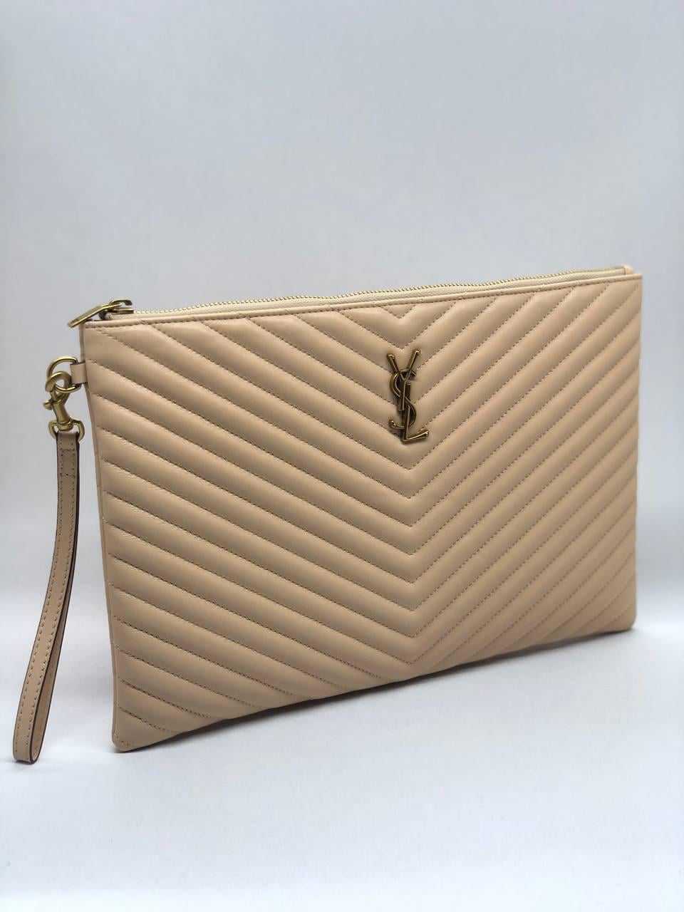YSL CLUTCH BEİGE