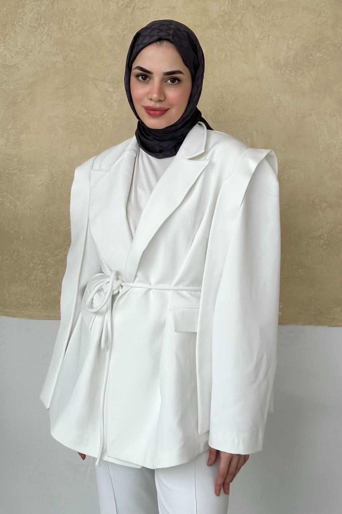 CEKETAlicia Ceket 06040 Beyaz