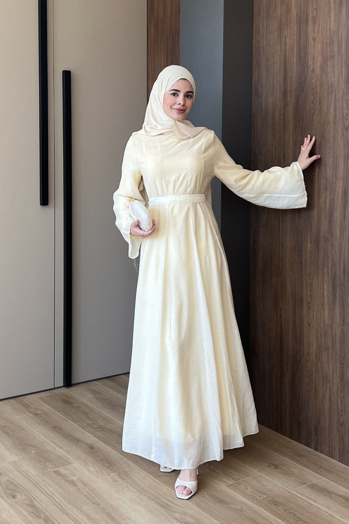 ELBİSETaşlı Elbise 1205 Sarı