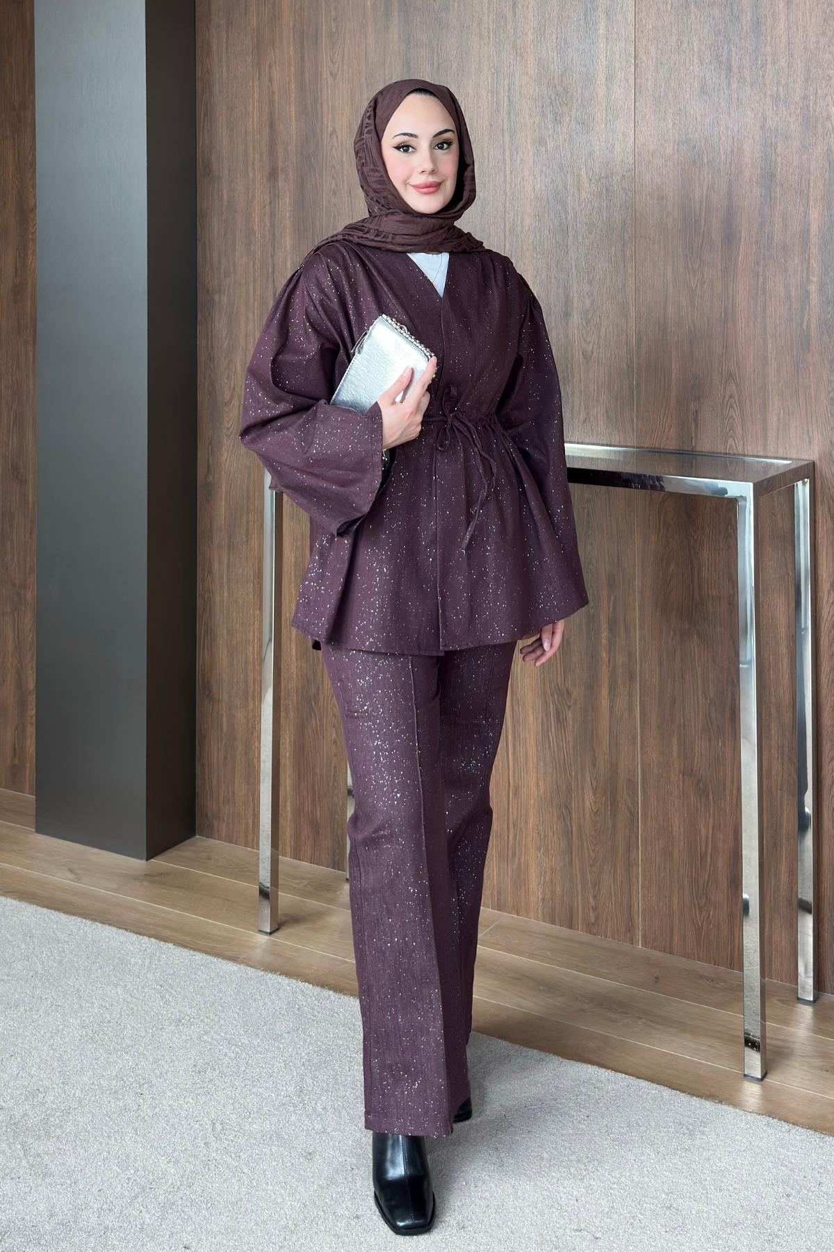 TAKIMSimli Kot Takım 1045 Bordo