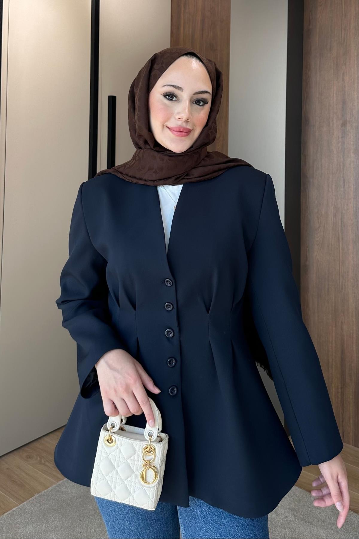 CEKETPremium Blazer Ceket 1111 Lacivert