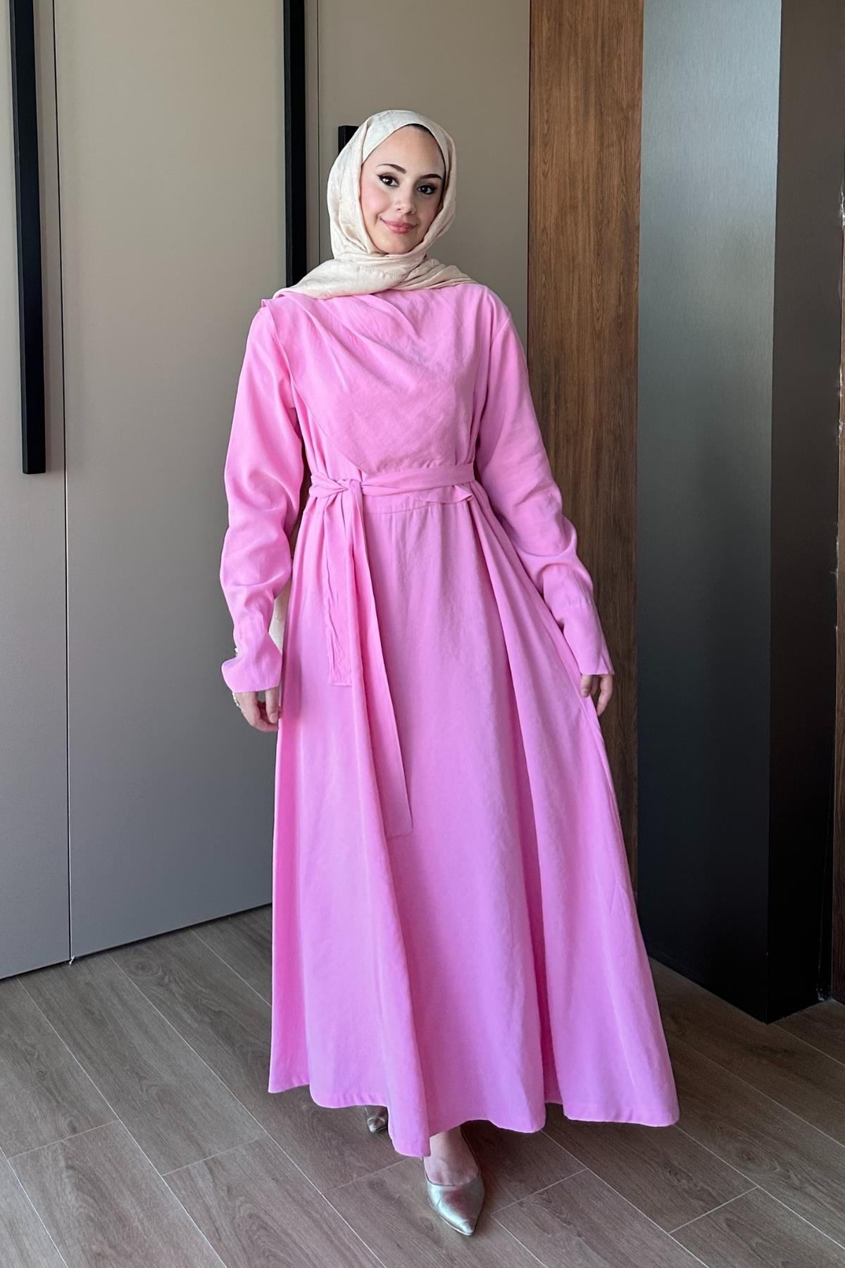 ELBİSEAren Elbise 1101 Pembe
