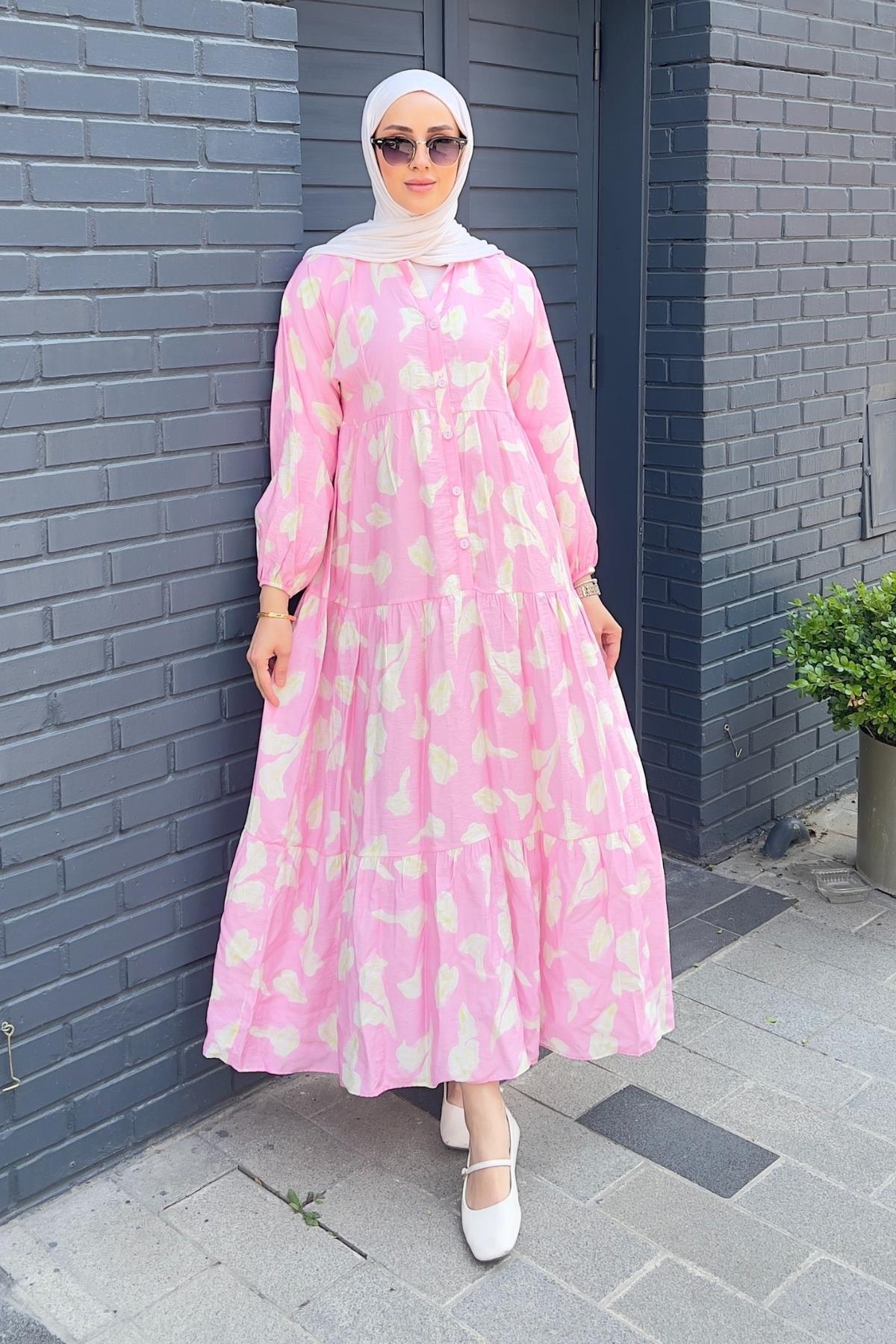 ELBİSEEsio Elbise 1087 Pembe