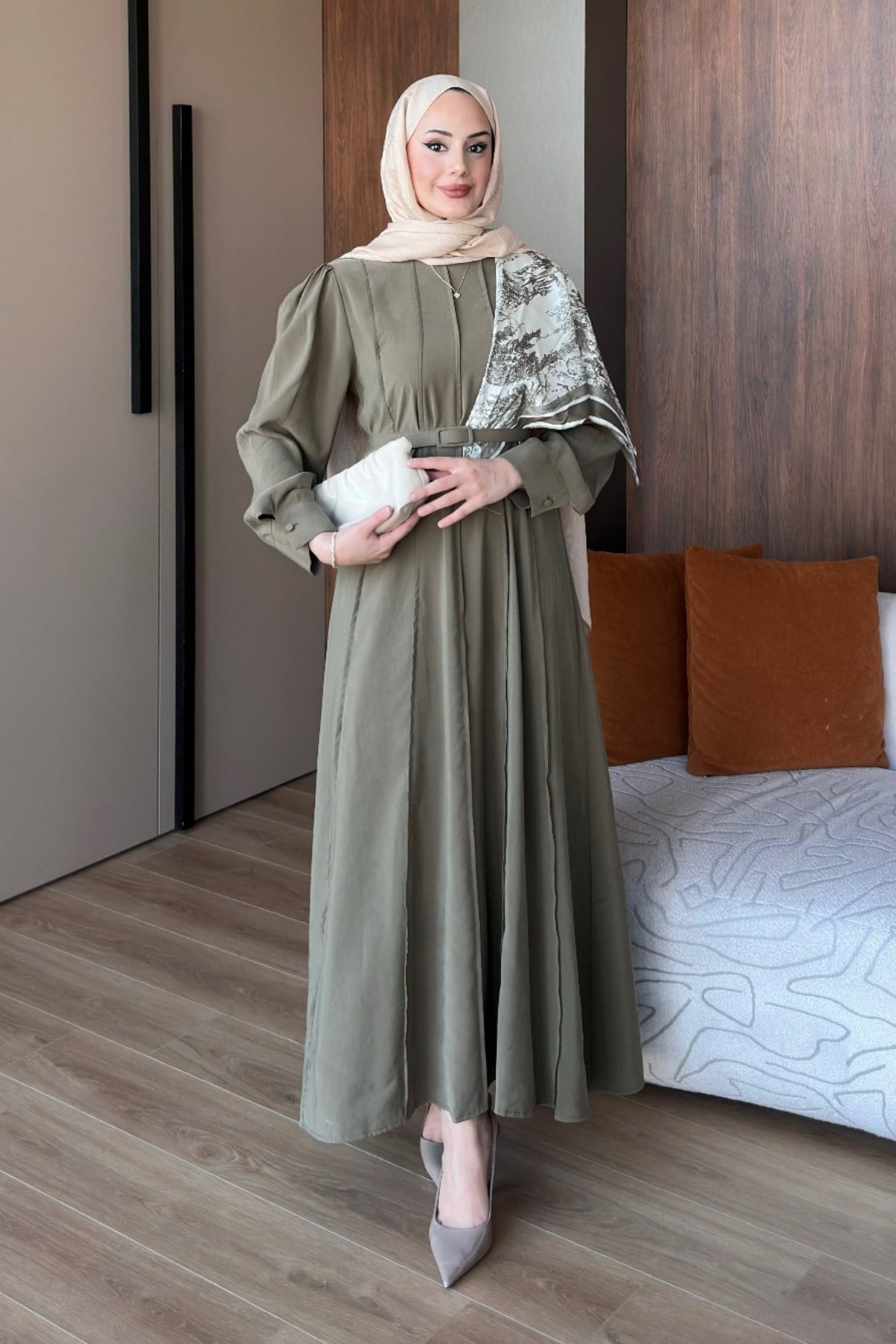 ELBİSEMoi Elbise 1082 Haki