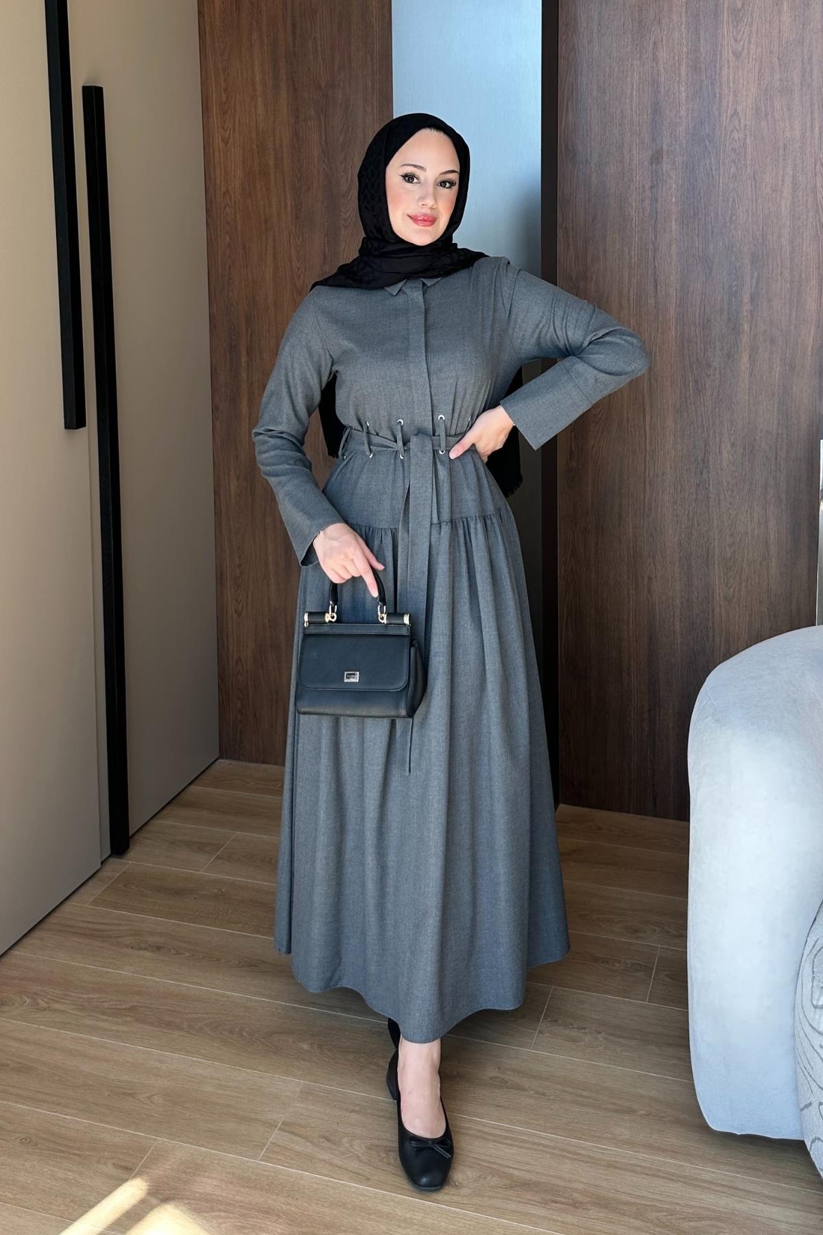 ELBİSESerena Elbise 1125 Antrasit