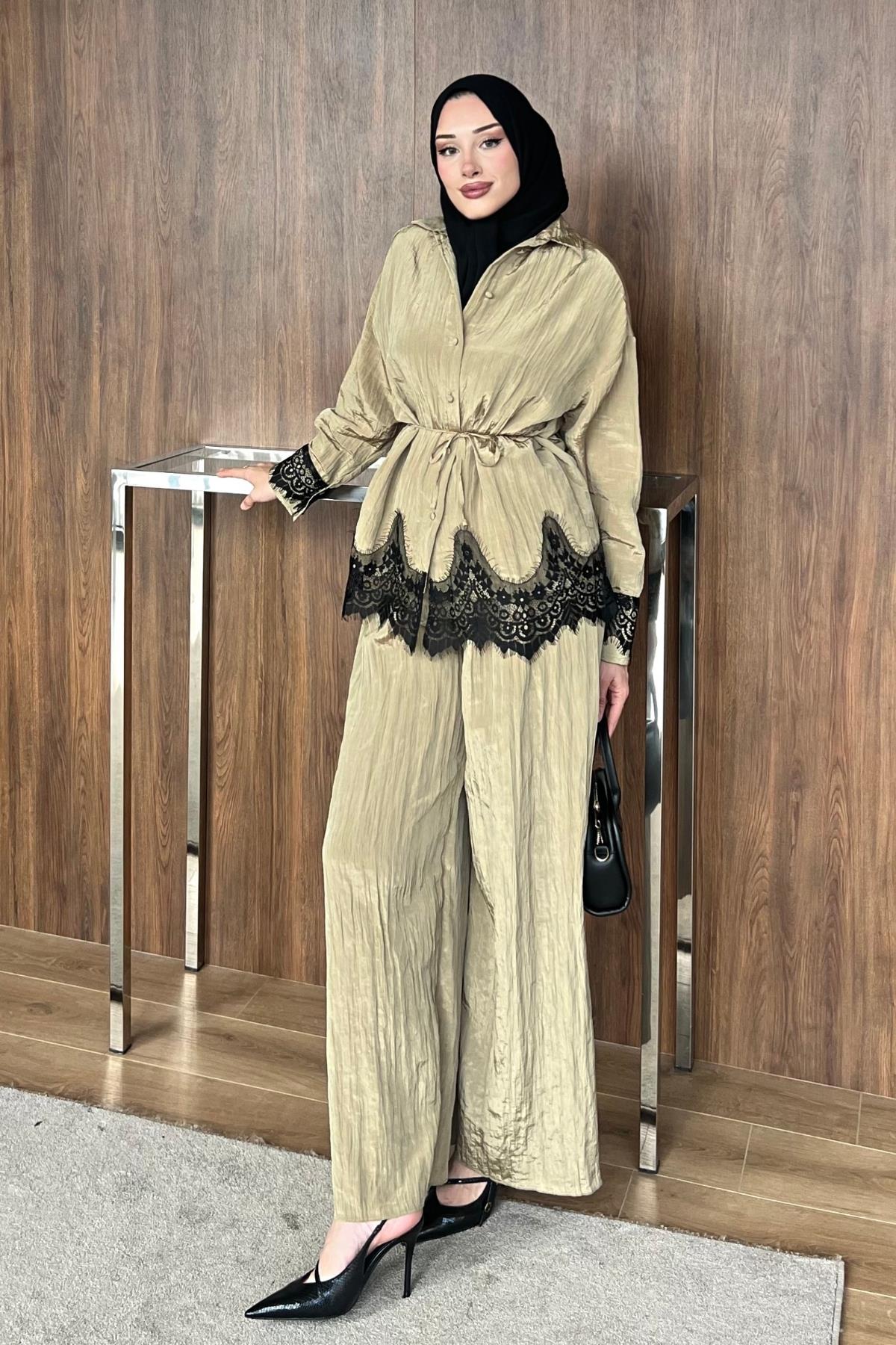 TAKIMDantelli Pantolonlu Takım 1075 Haki