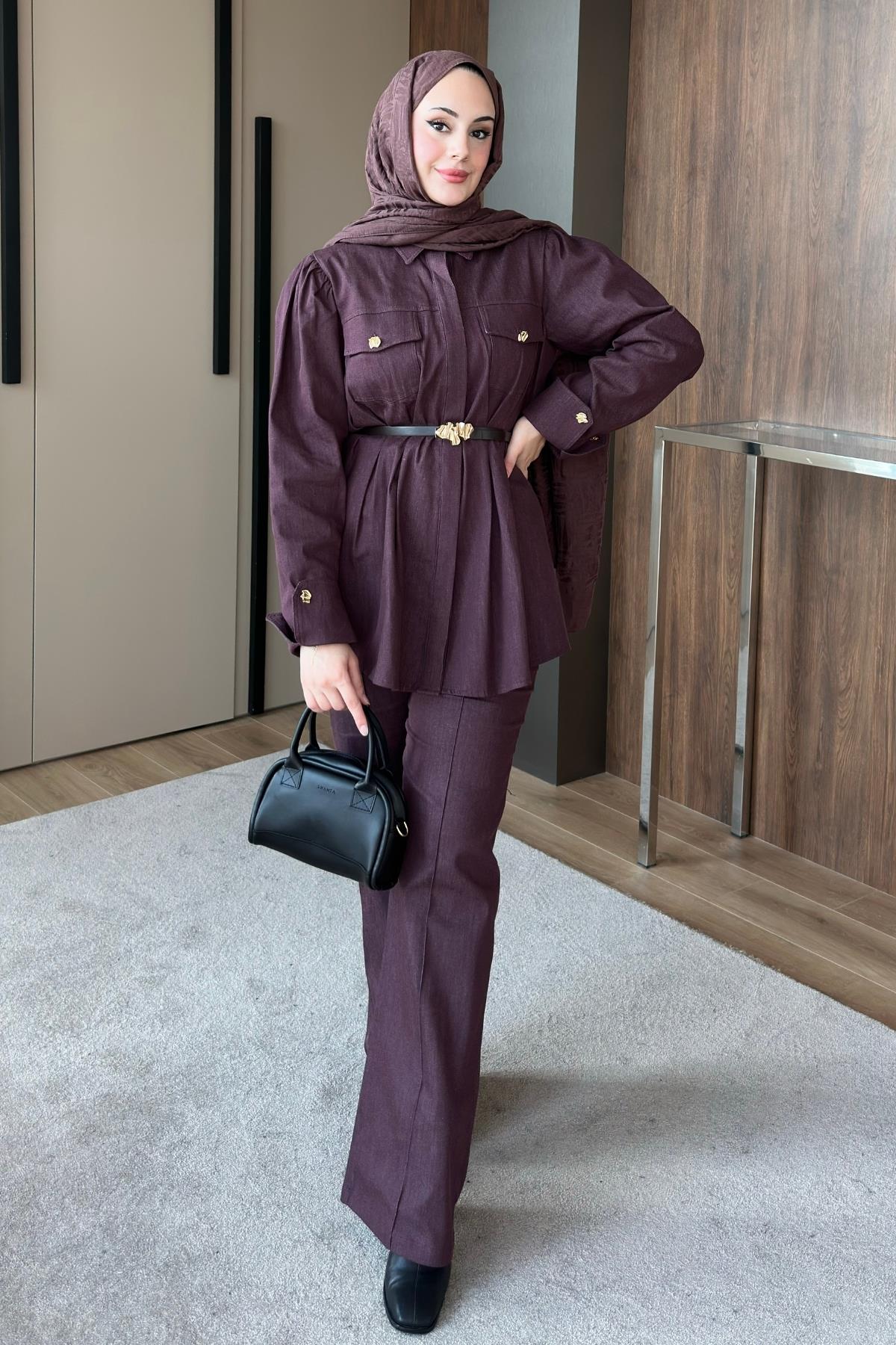 TAKIMKot Kemerli Takım 1044-S Bordo