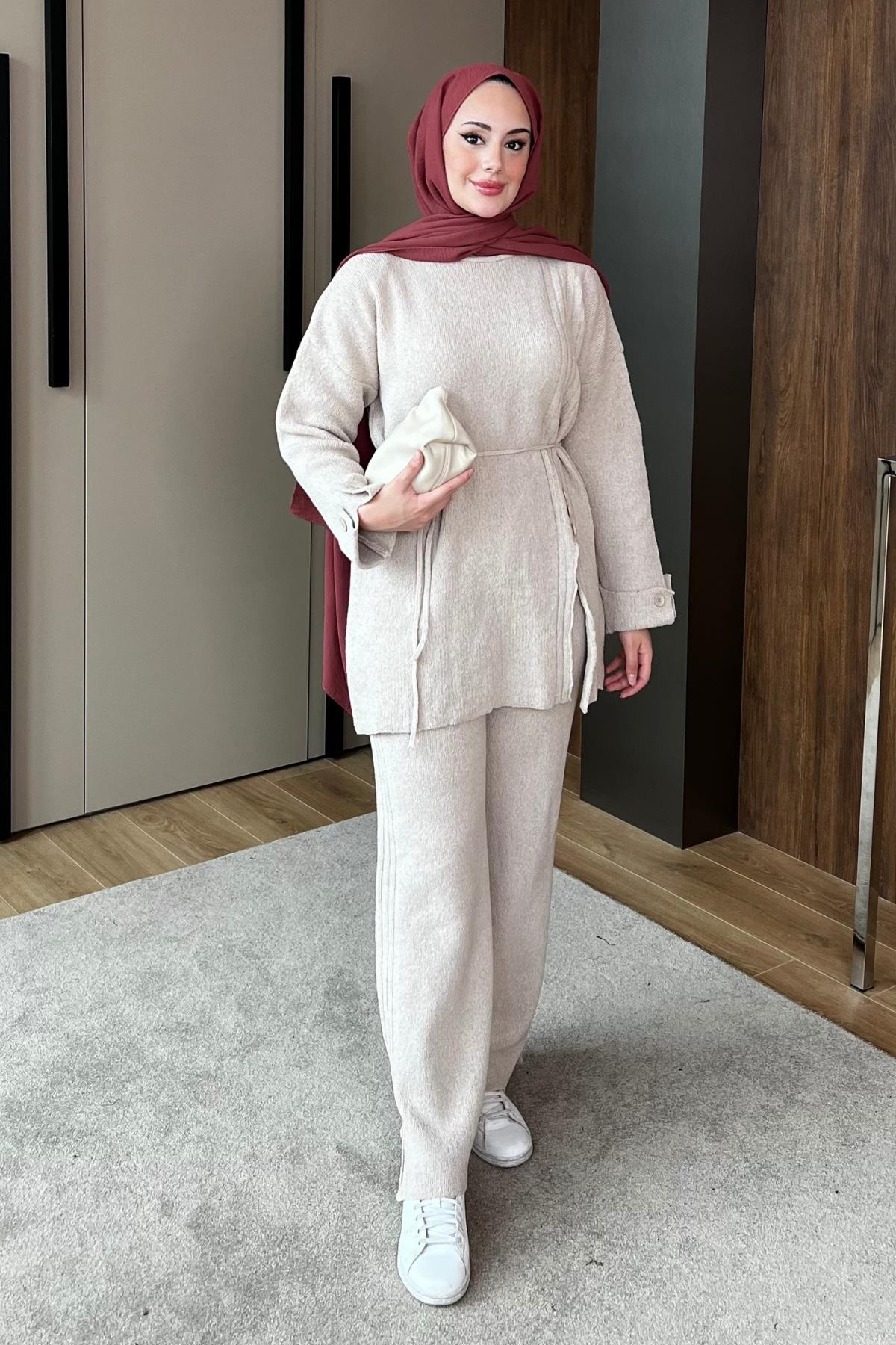 TAKIMLinda Pantolonlu Takım 1131 Bej