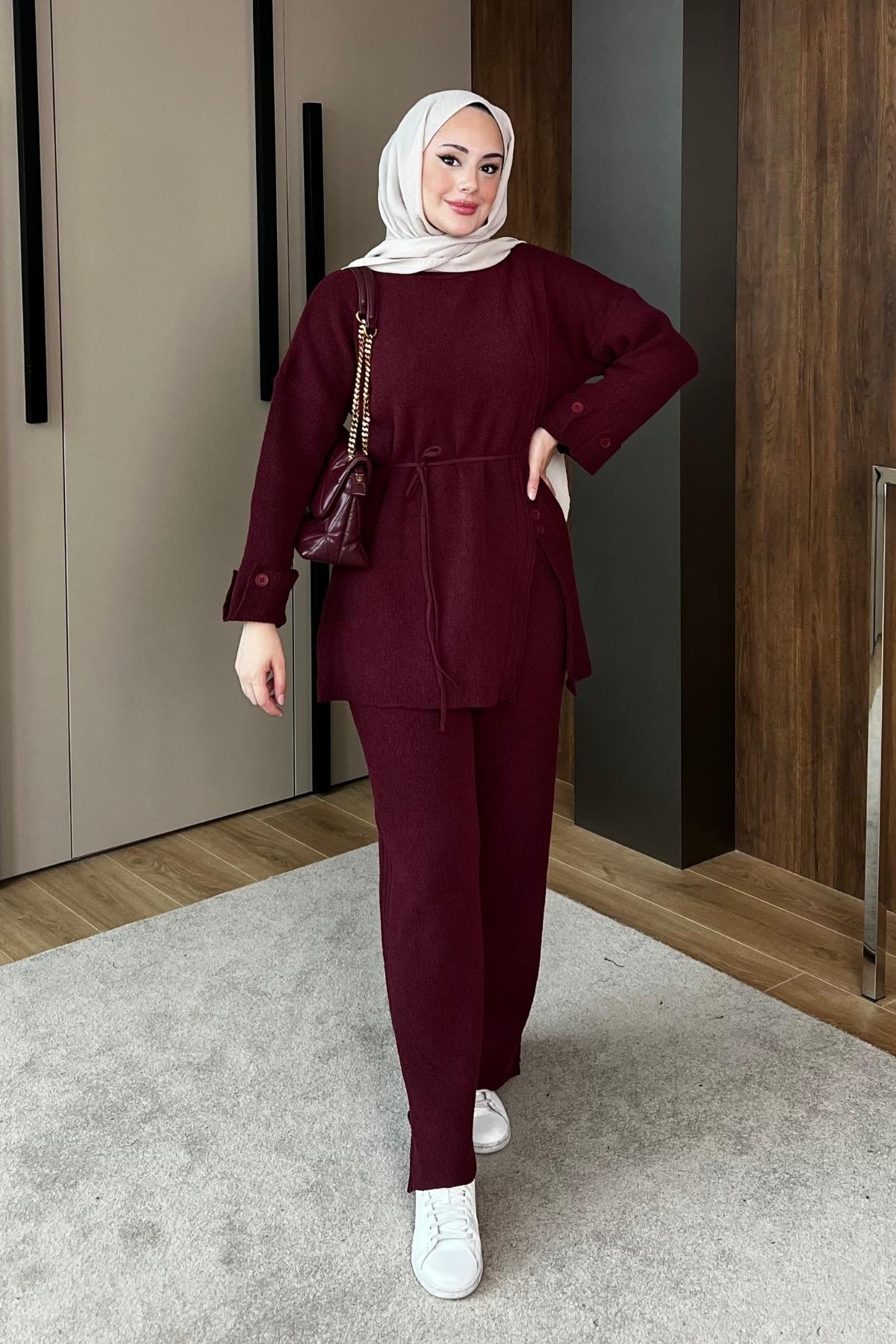TAKIMLinda Pantolonlu Takım 1131 Bordo 
