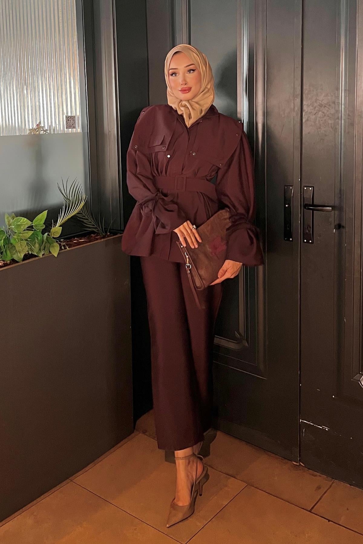 TAKIMSNK Pantolonlu Takım 1069 Bordo