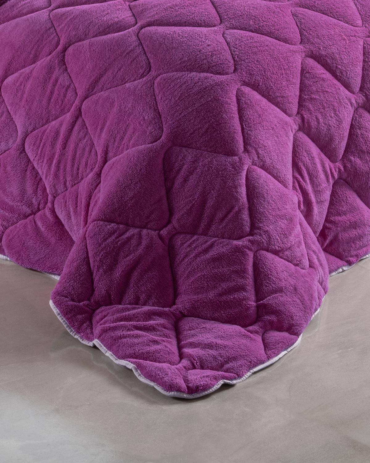 Çift Kişilik Wellsoft Mor Yorgan Seti /195x215 cm