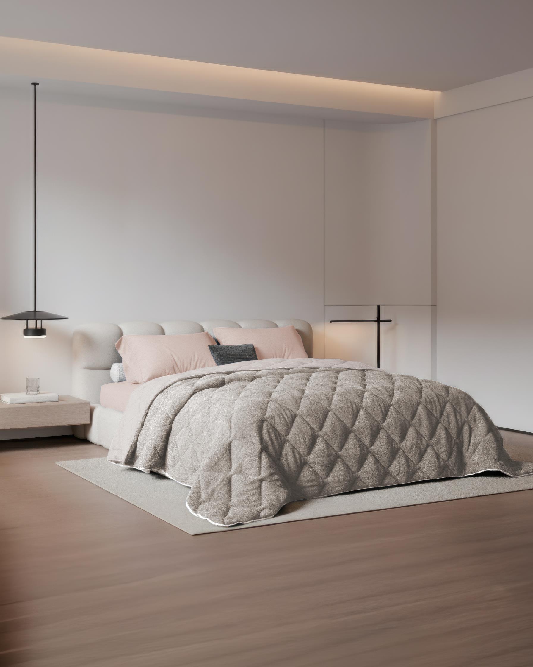 Çift Kişilik Welsoft Yorgan Uyku Seti Bej 160x200 Lastikli Çarşaflı