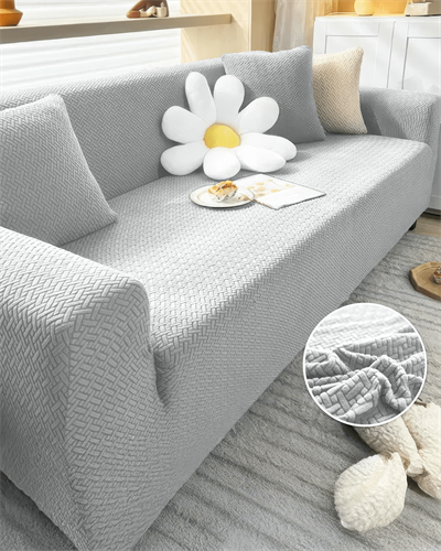 3.3.1.1 Koltuk Örtüsü Krem Koltuk Kılıfı Takımı Lastikli Sofa Cover / Gri