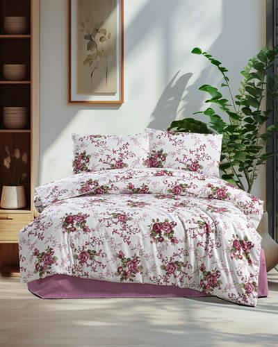 Rose Pamuklu Bordo Çift Kişilik Nevresim Takımı