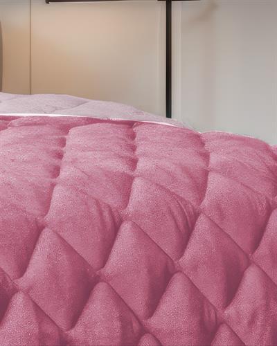 Çift Kişilik Welsoft Yorgan Uyku Seti Pembe 160x200 Lastikli Çarşaflı