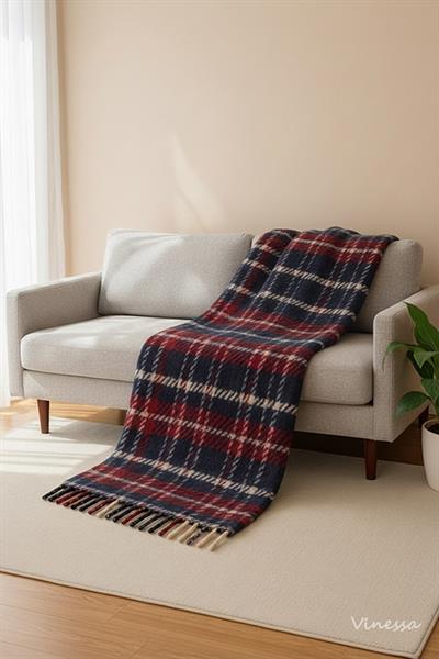 Cozy Life Pamuklu Skoç Tv Battaniyesi 130x170 Cm / Lacivert
