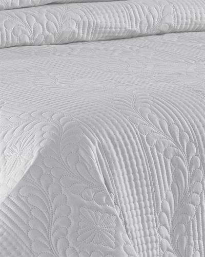 Jumbo Soft Çift Taraflı Çift Kişilik Yatak Örtüsü 3 Parça / Beyaz