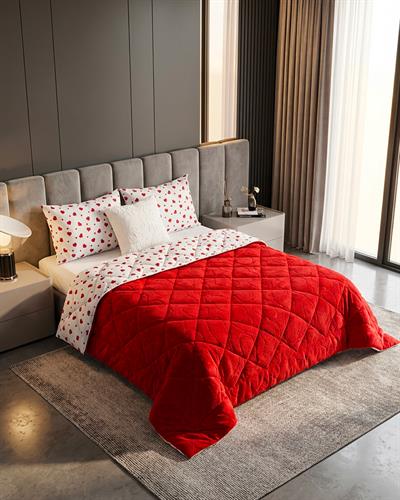 Premium Kalpli Çift Kişilik Wellsoft Yorgan Seti 195x215 Cm