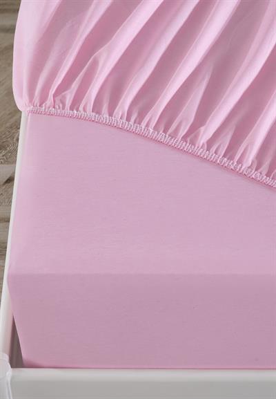 Tek Kişilik 120x200Cm Pamuklu Lastikli Çarşaf Seti / Pembe