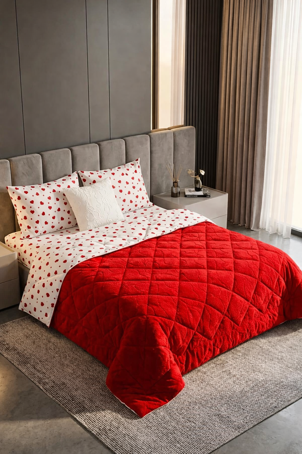 Premium Kalpli Çift Kişilik Wellsoft Uyku Seti 160x200 Lastikli Çarşaflı