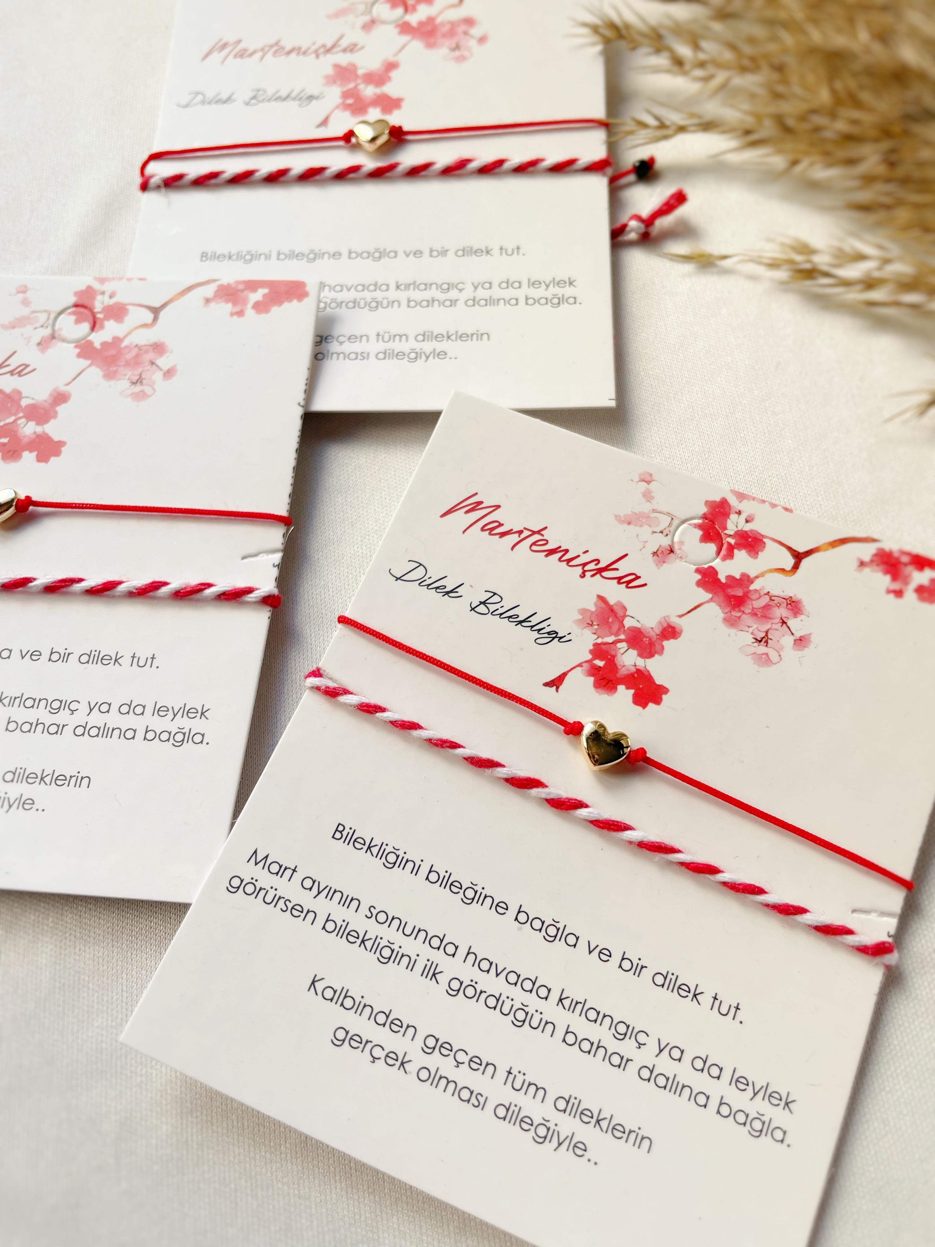 3lü Kalp Detaylı Marteniçka Bilekliği 