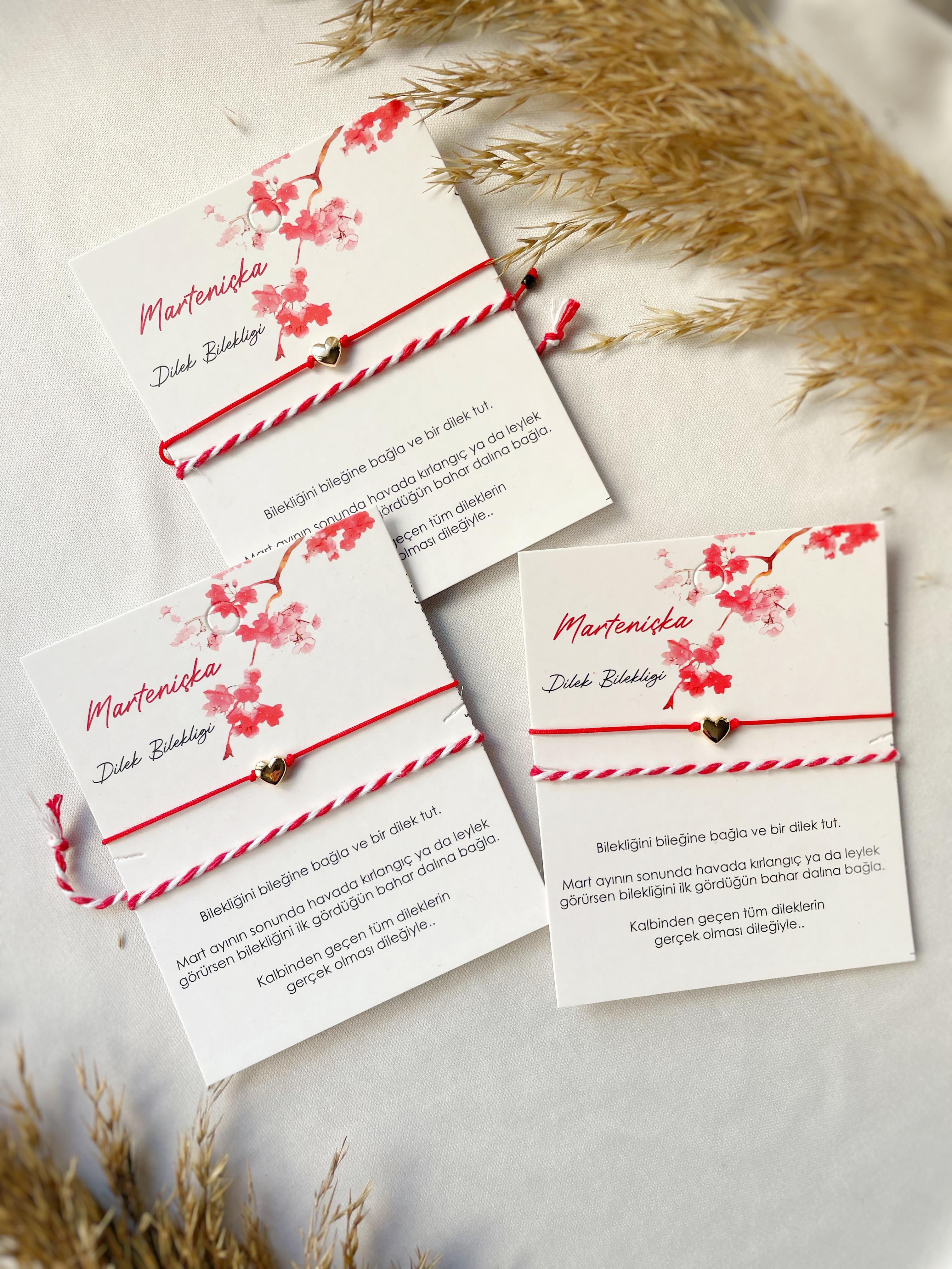 3lü Kalp Detaylı Marteniçka Bilekliği 