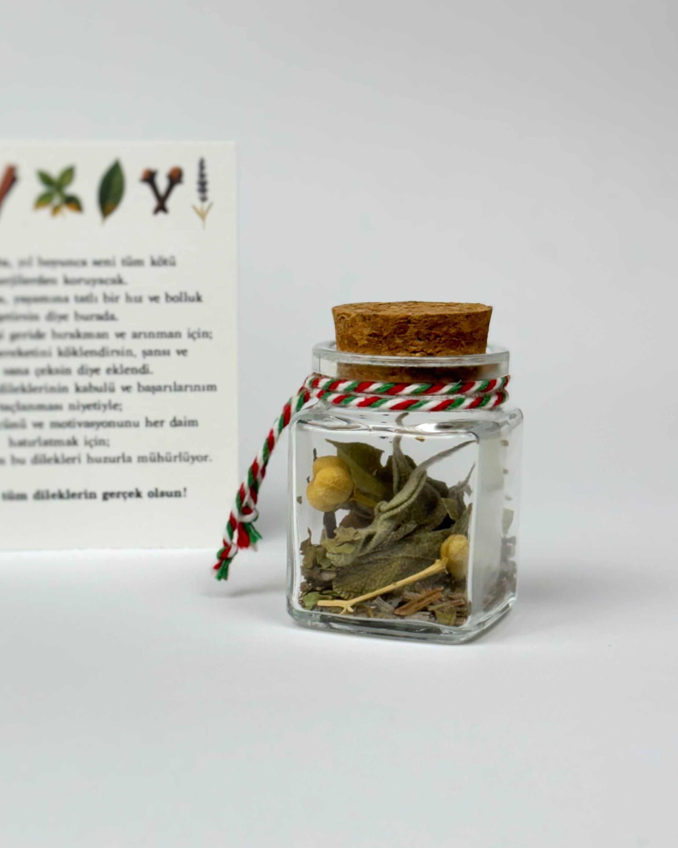 7 Bitkili Bolluk Bereket Niyet Şişesi | Yılbaşı | Doğumgünü | Ev - Ofis Hediyesi