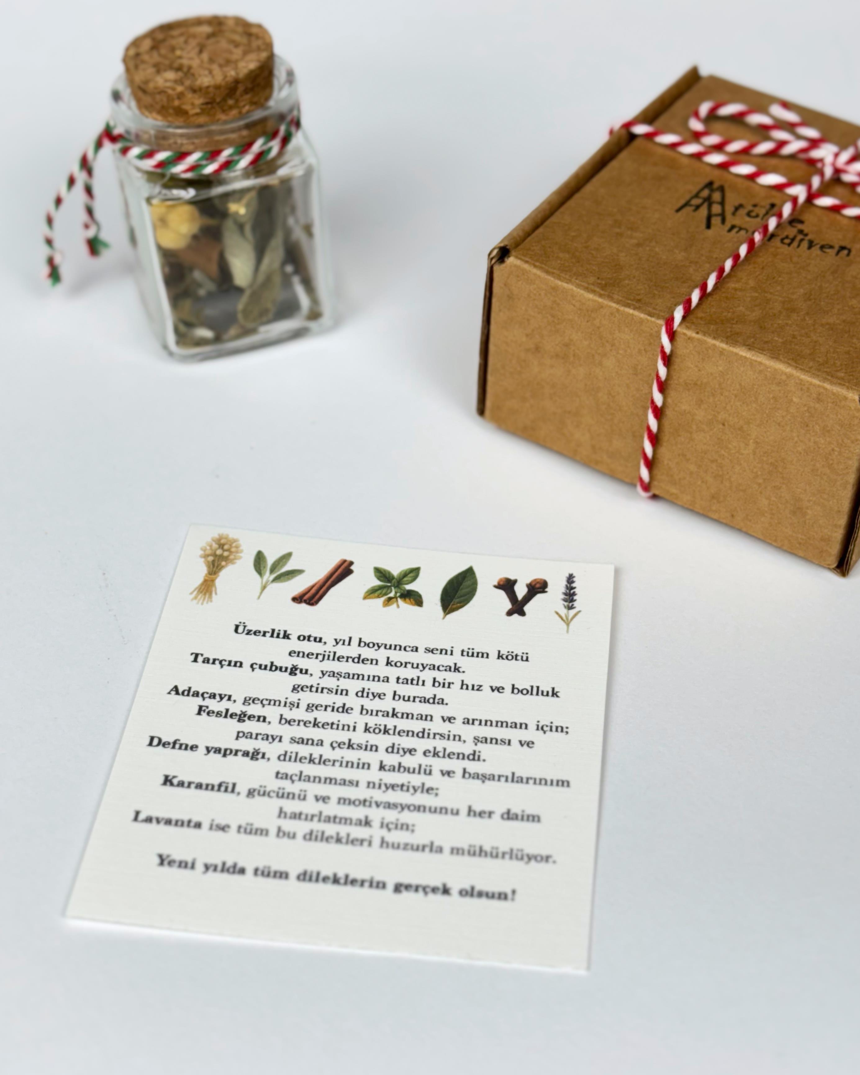 7 Bitkili Bolluk Bereket Niyet Şişesi | Yılbaşı | Doğumgünü | Ev - Ofis Hediyesi
