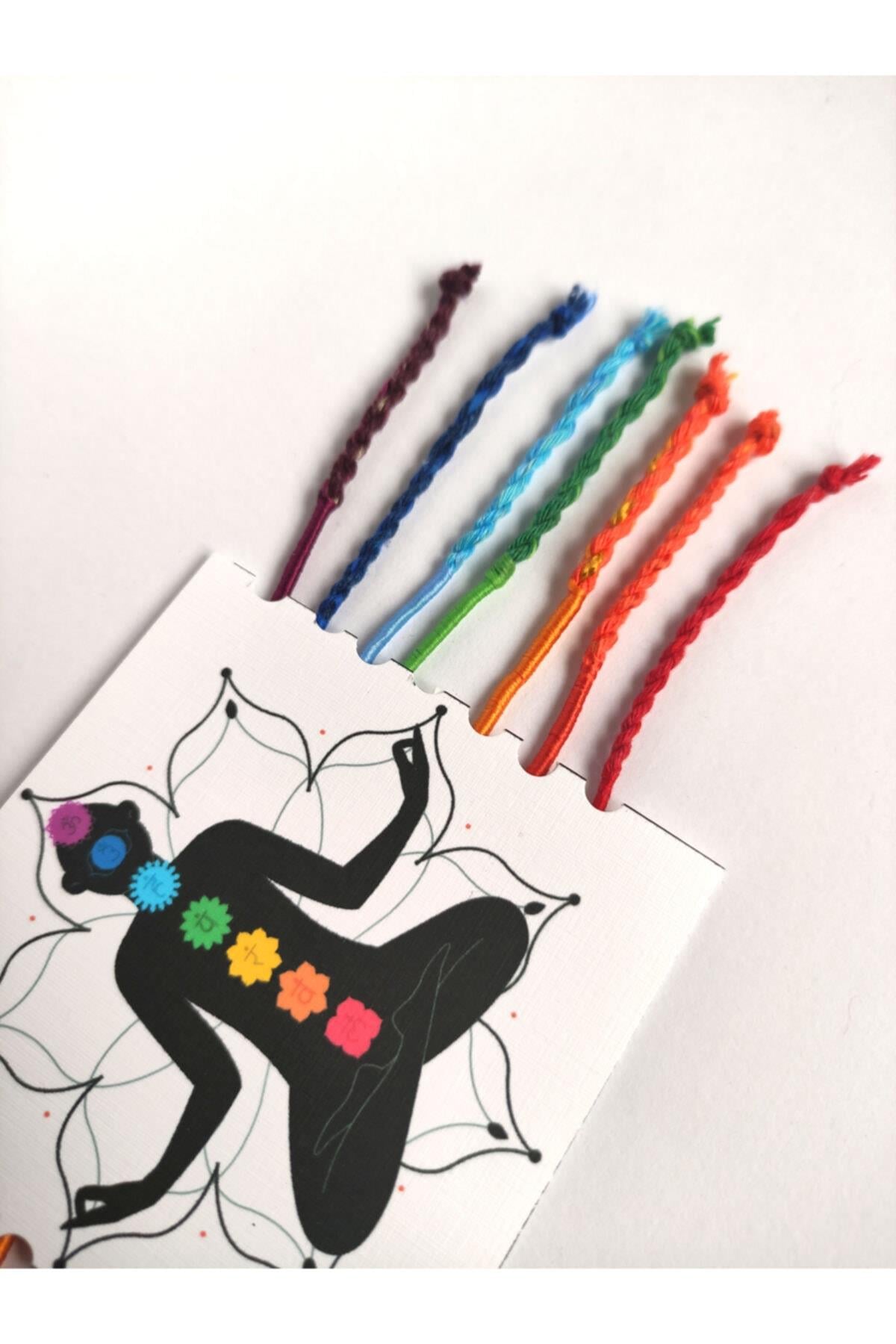 7 Çakra Renkleri İp bileklik seti