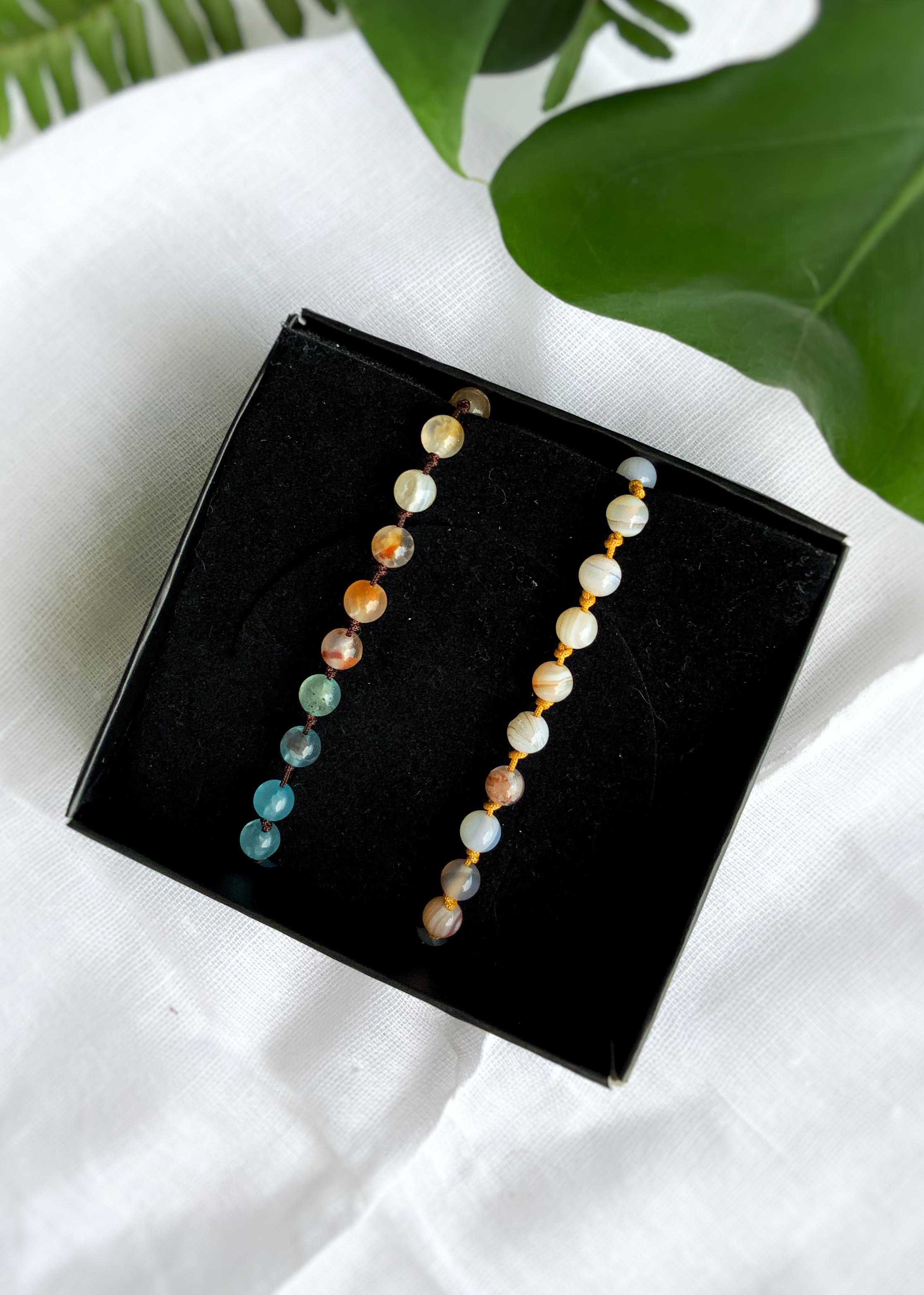 Akik Çift Bilekliği