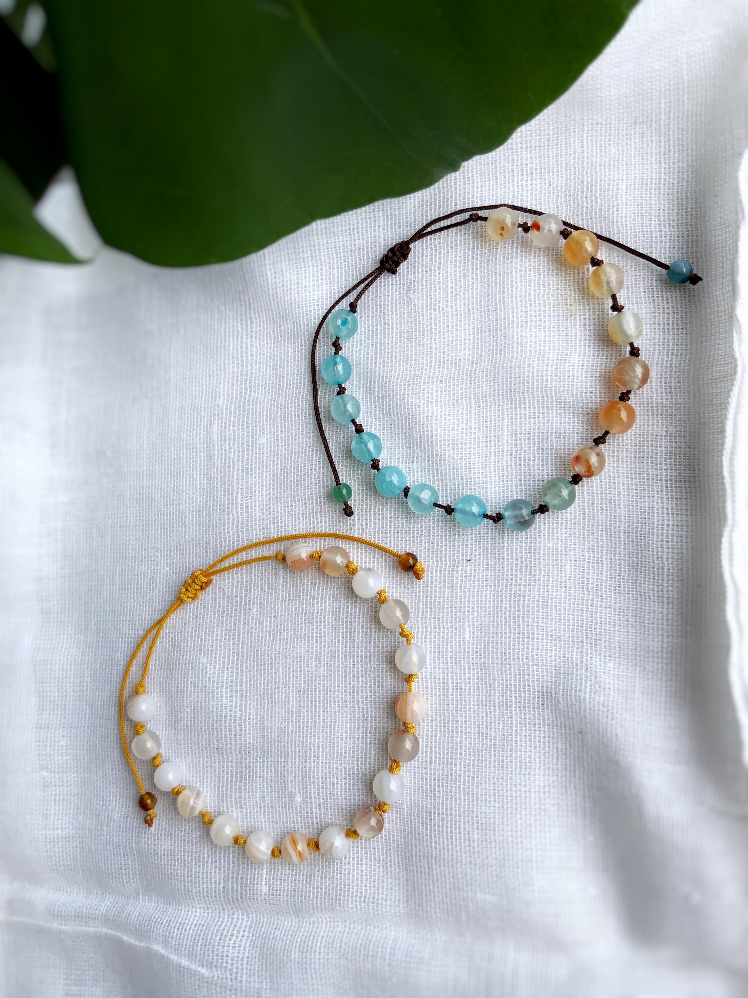 Akik Çift Bilekliği