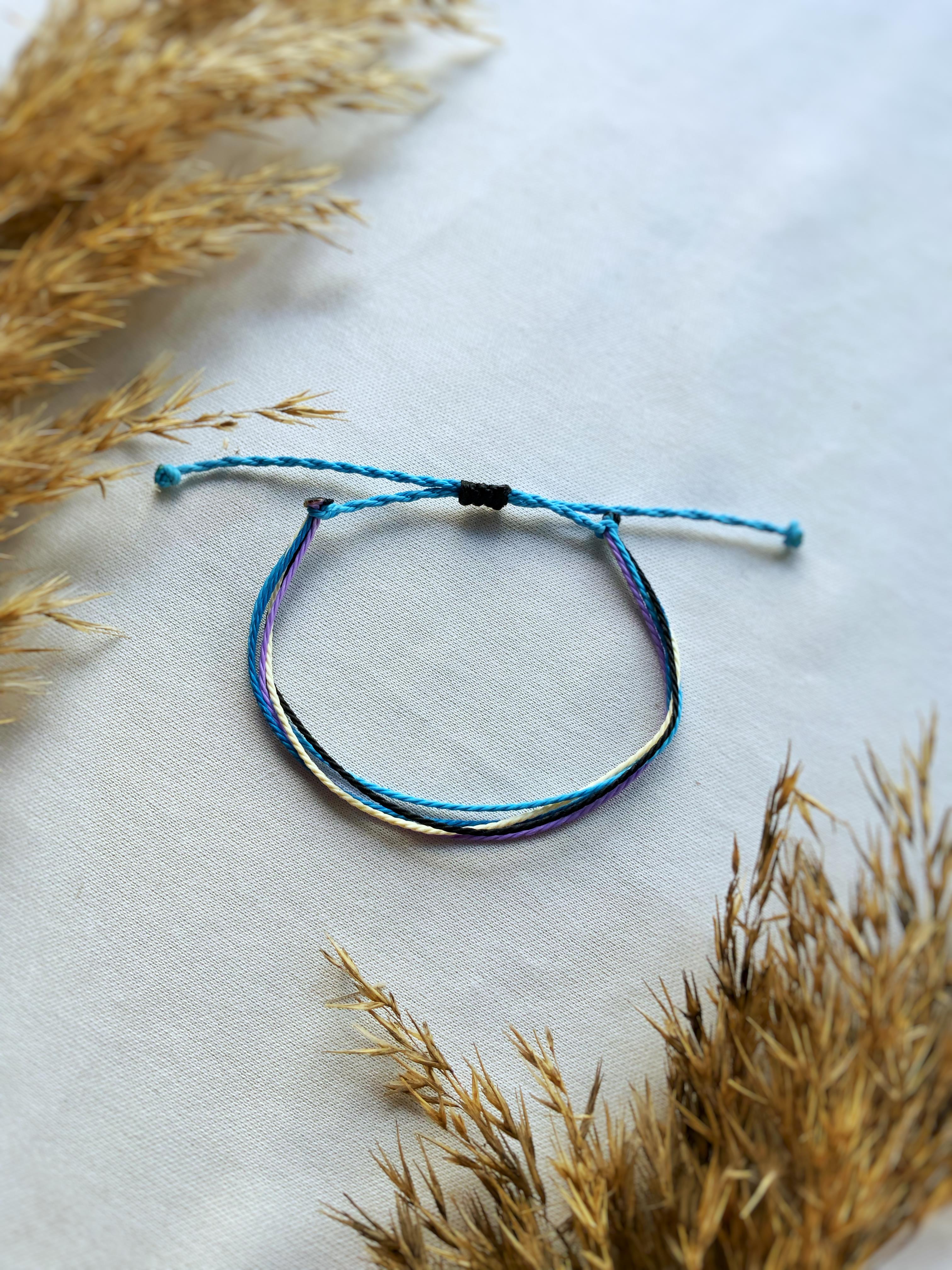 Boho Mutlu bileklik unisex çoklu ip bileklik