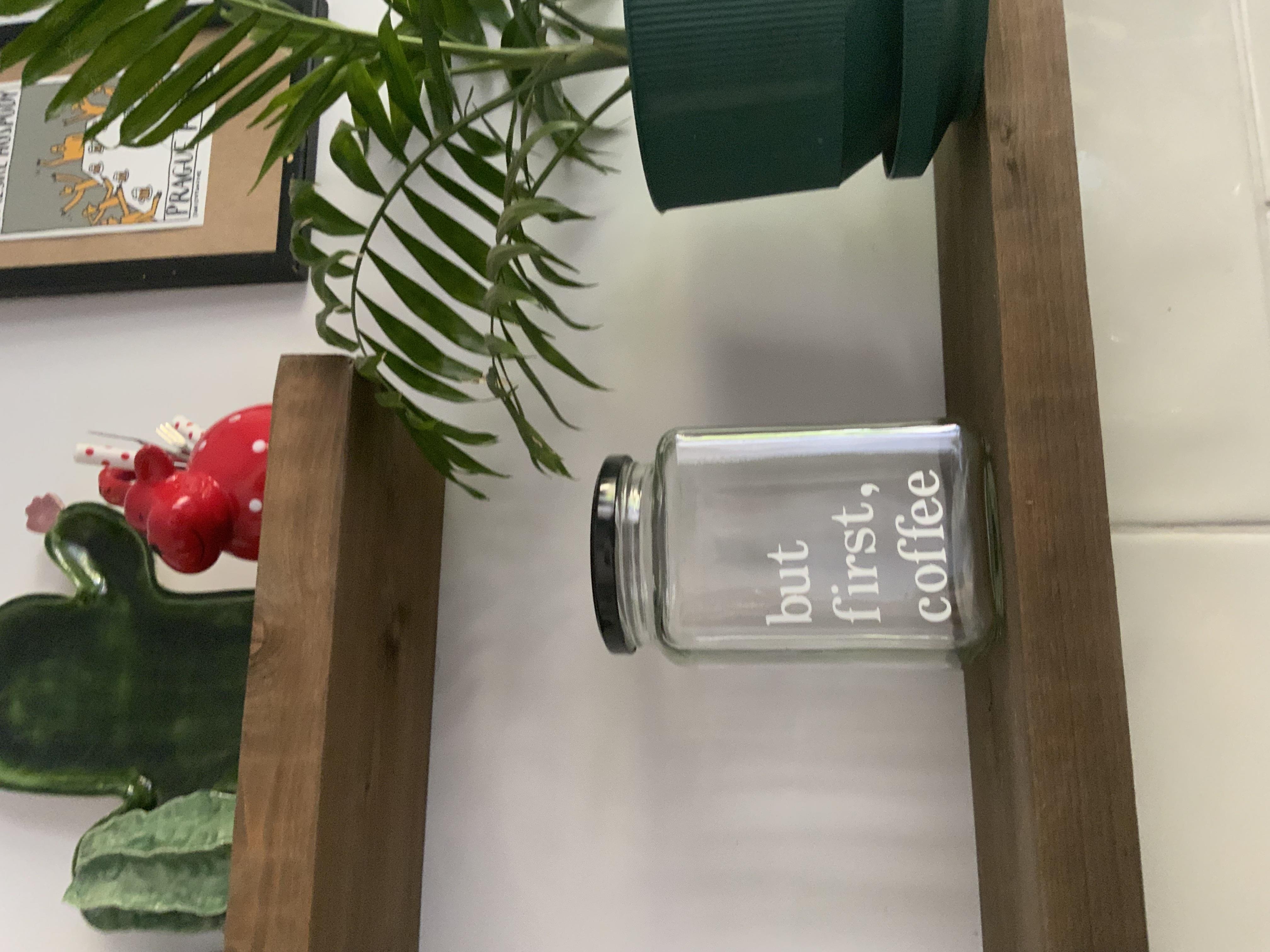 But first coffee kahve Kavanozu Dekoratif erzak Kavanozu