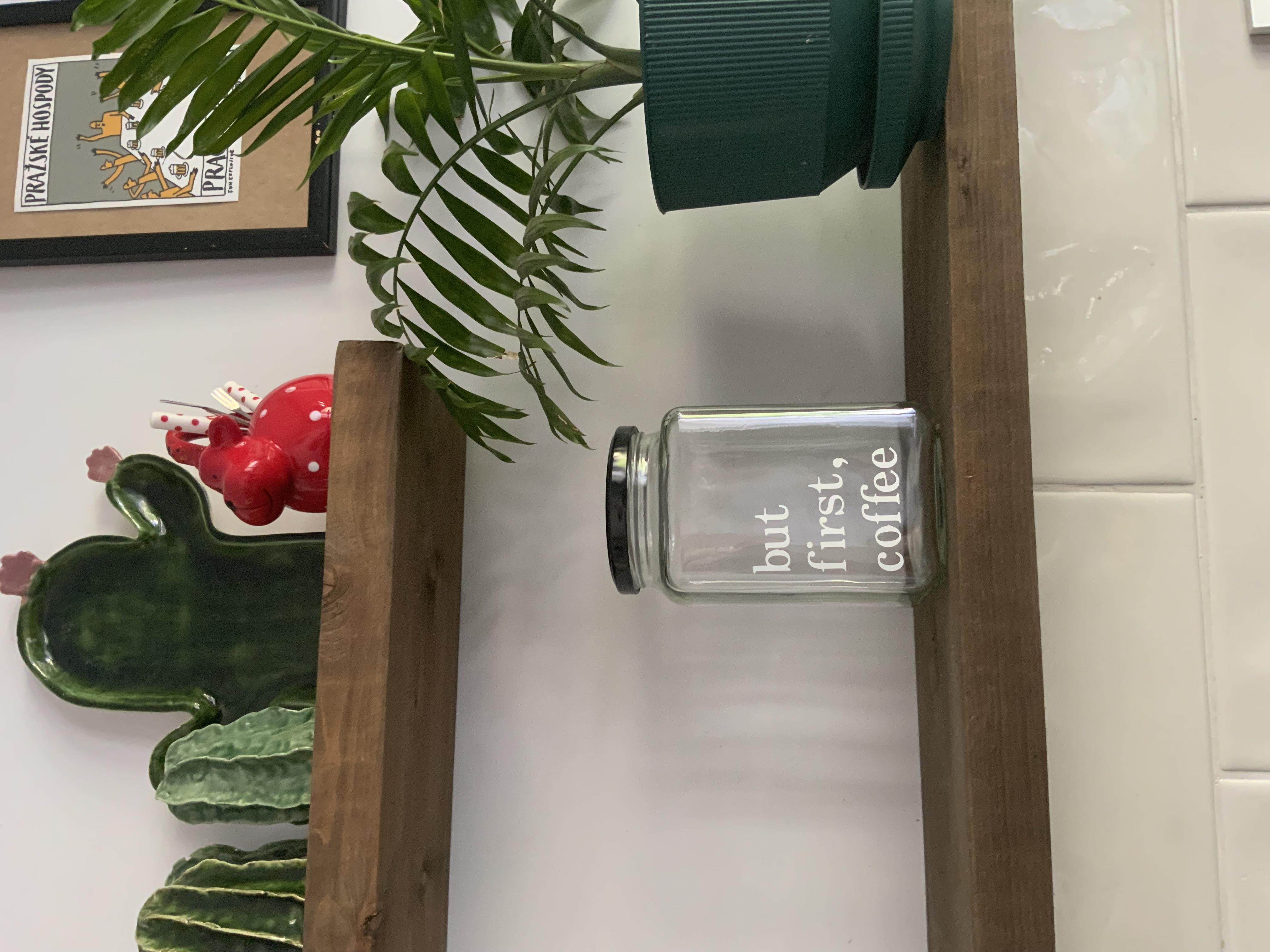 But first coffee kahve Kavanozu Dekoratif erzak Kavanozu