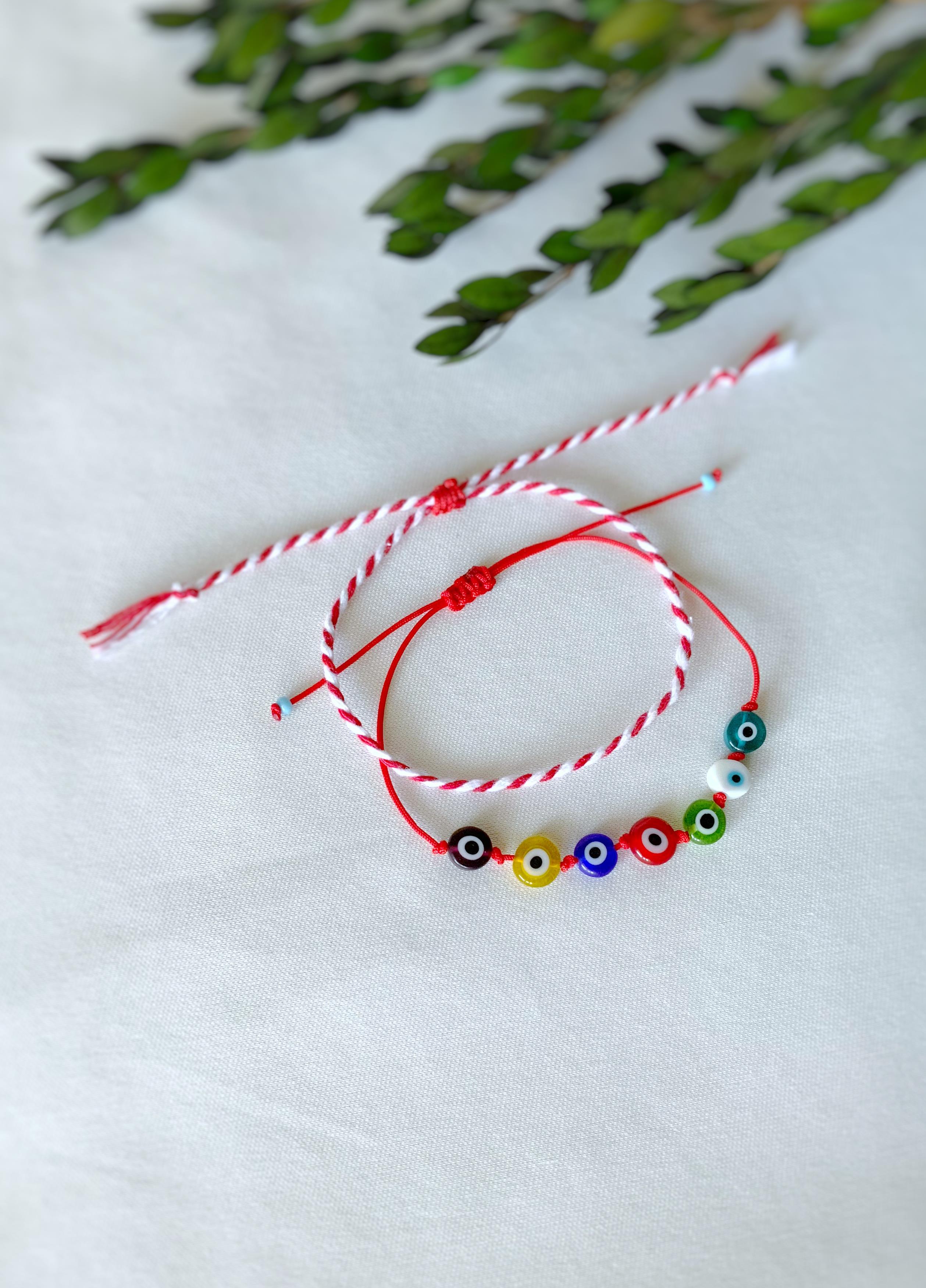 Cam Nazar boncuklu Bileklik ve  Marteniçka Seti