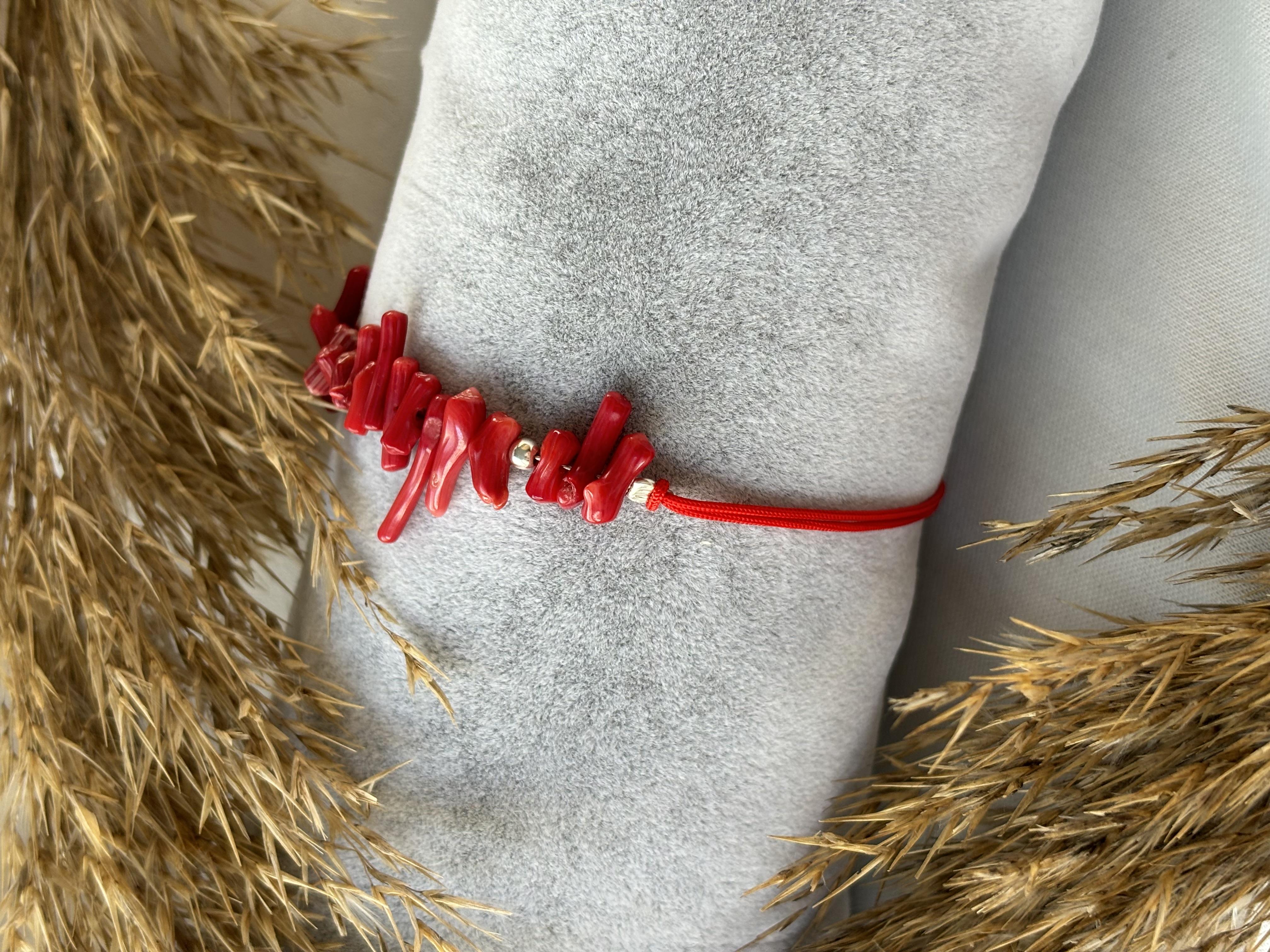 *Cesaret Kırmızı Mercan Bileklik