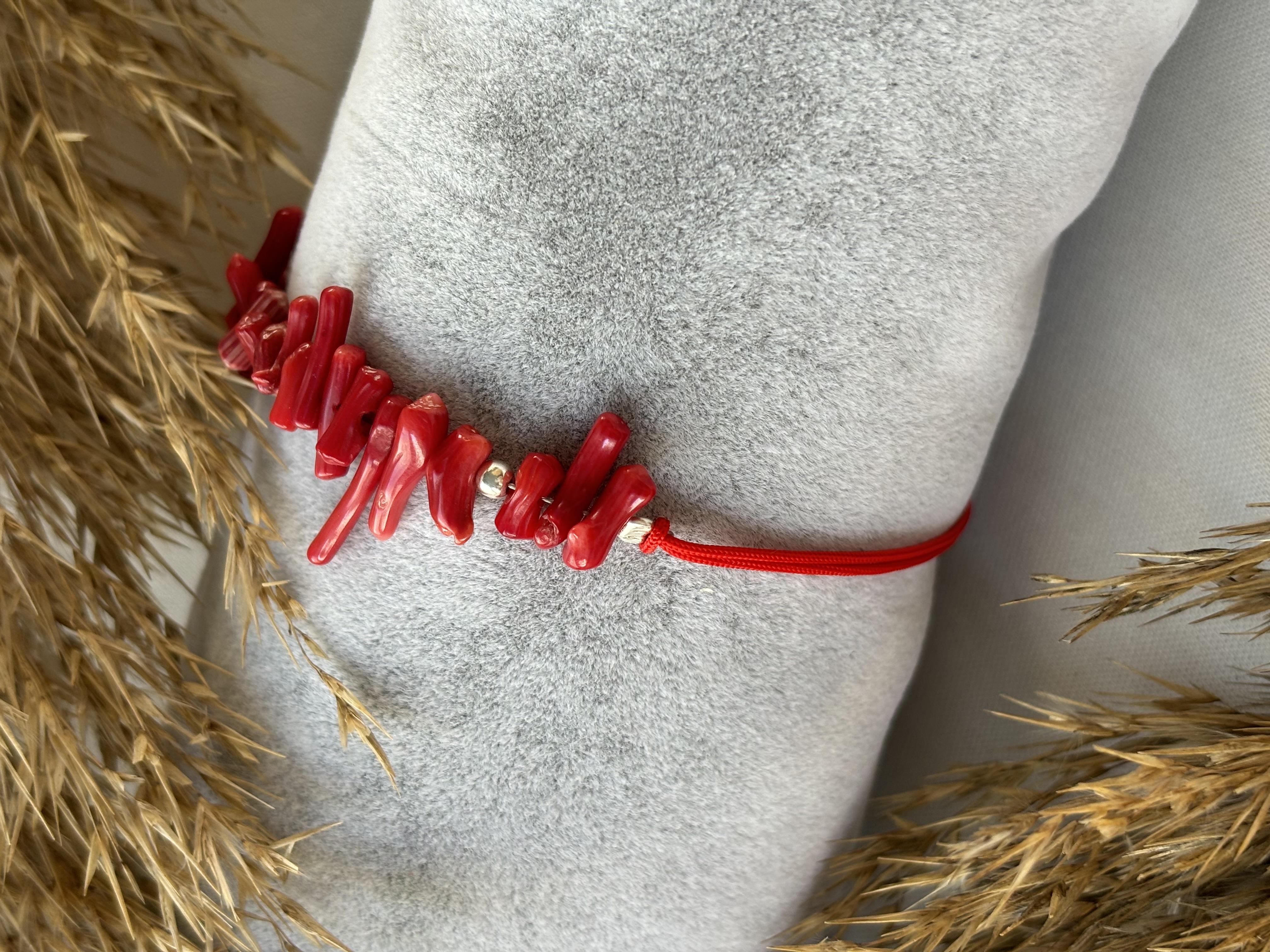 *Cesaret Kırmızı Mercan Bileklik