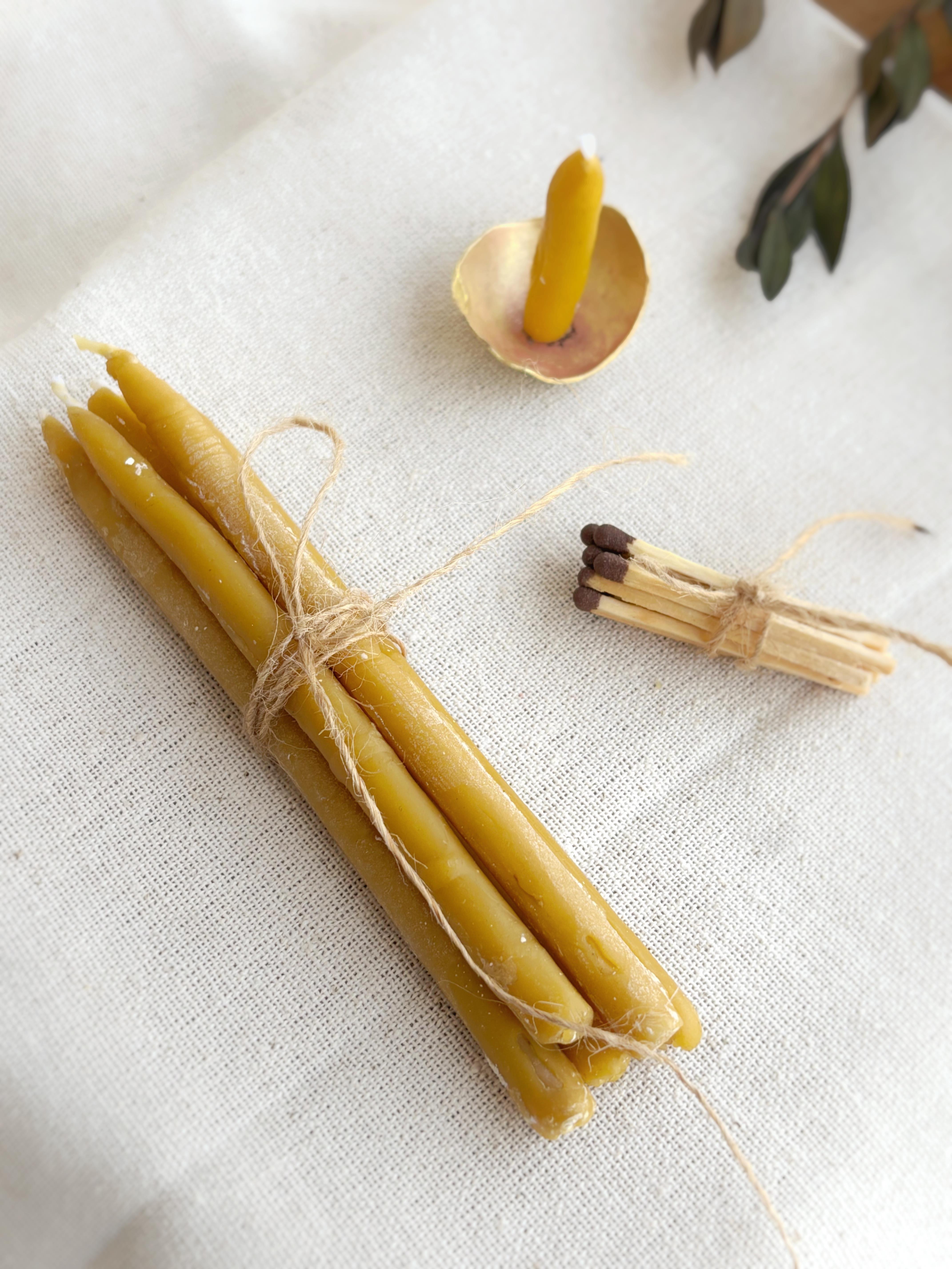 El Yapımı Balmumu Dilek Mumu 7 Adet