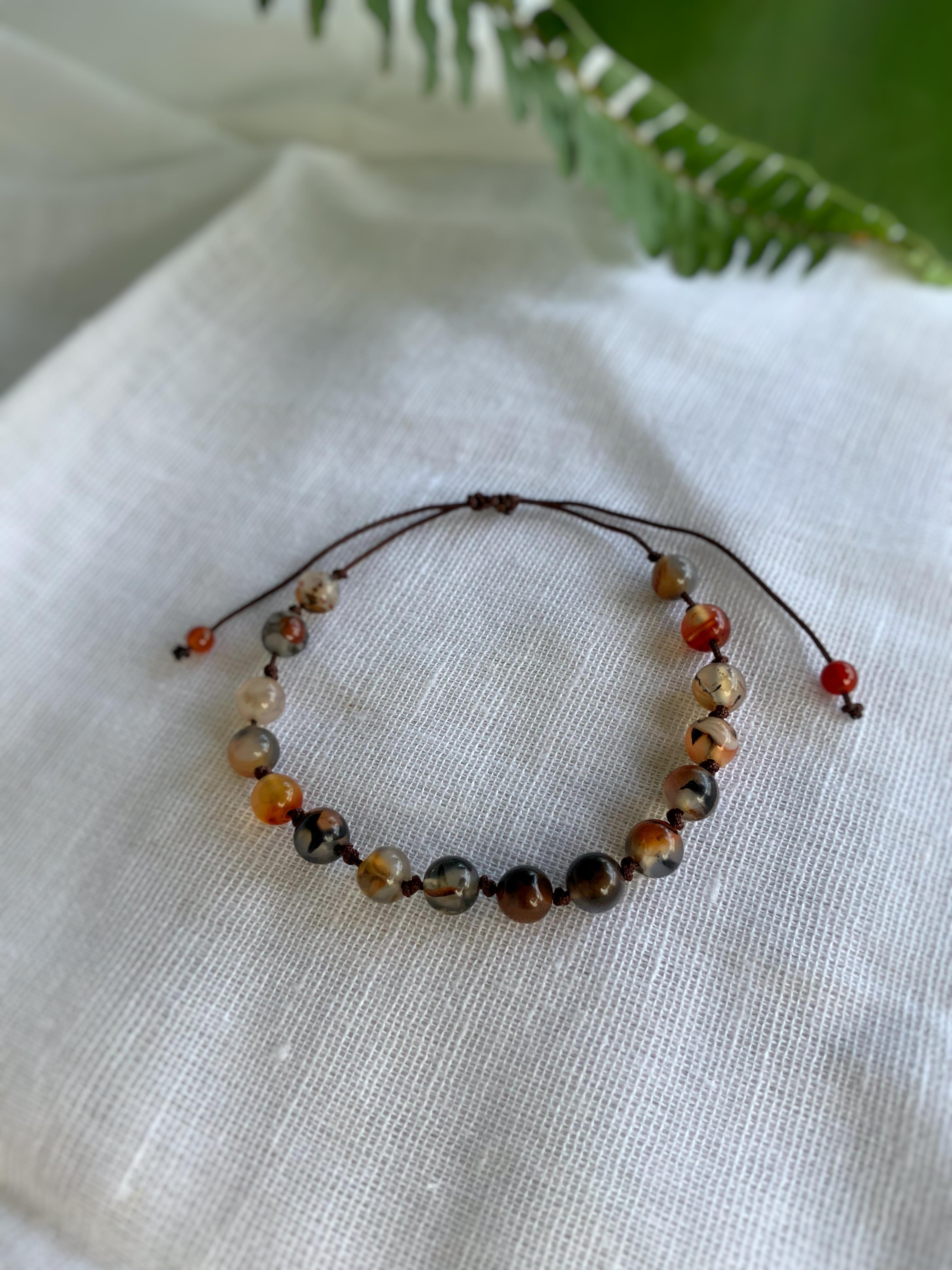 Kahverengi Akik Bileklik