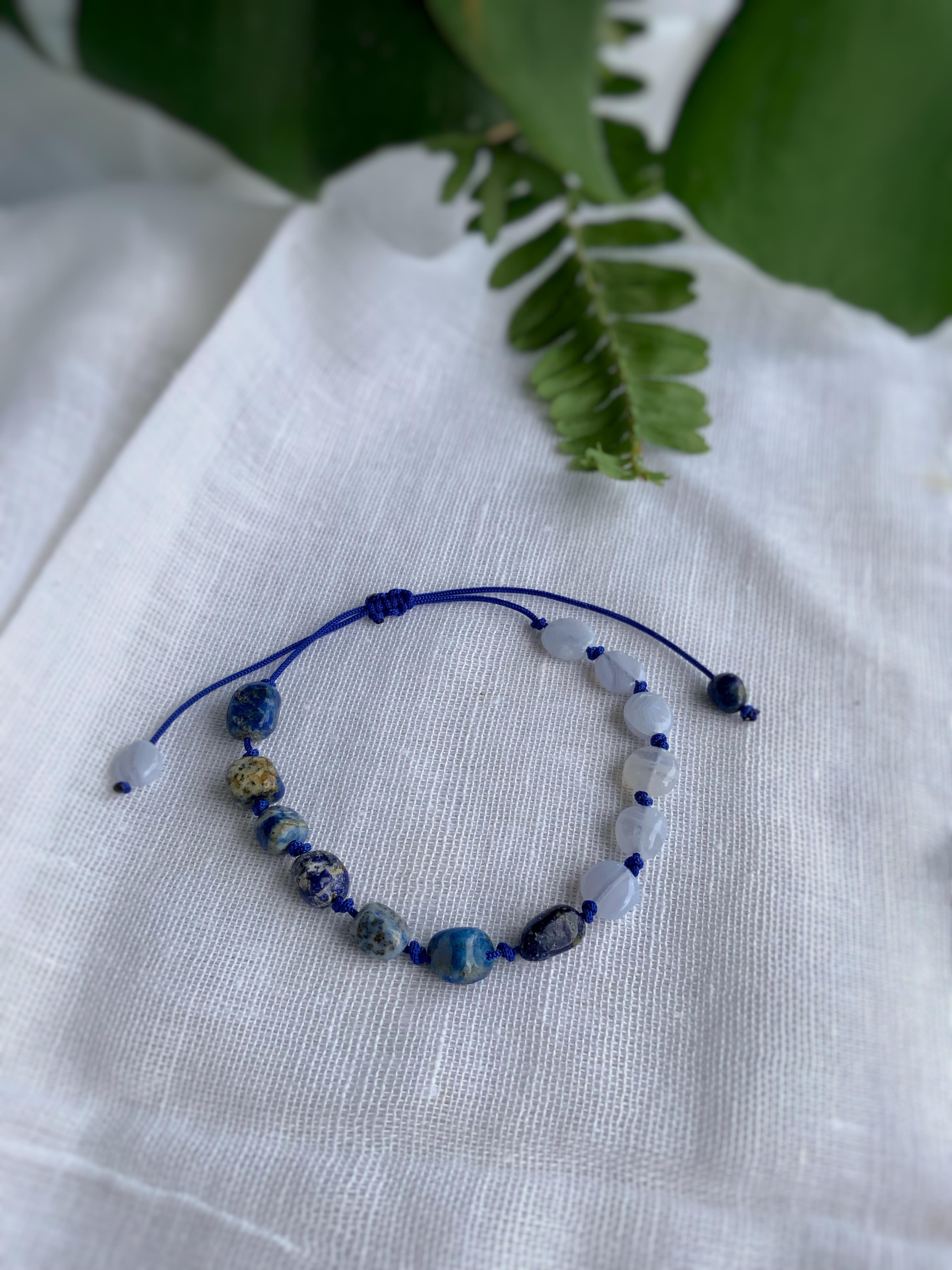 Kalsedon Lapis Lazuli Bileklik