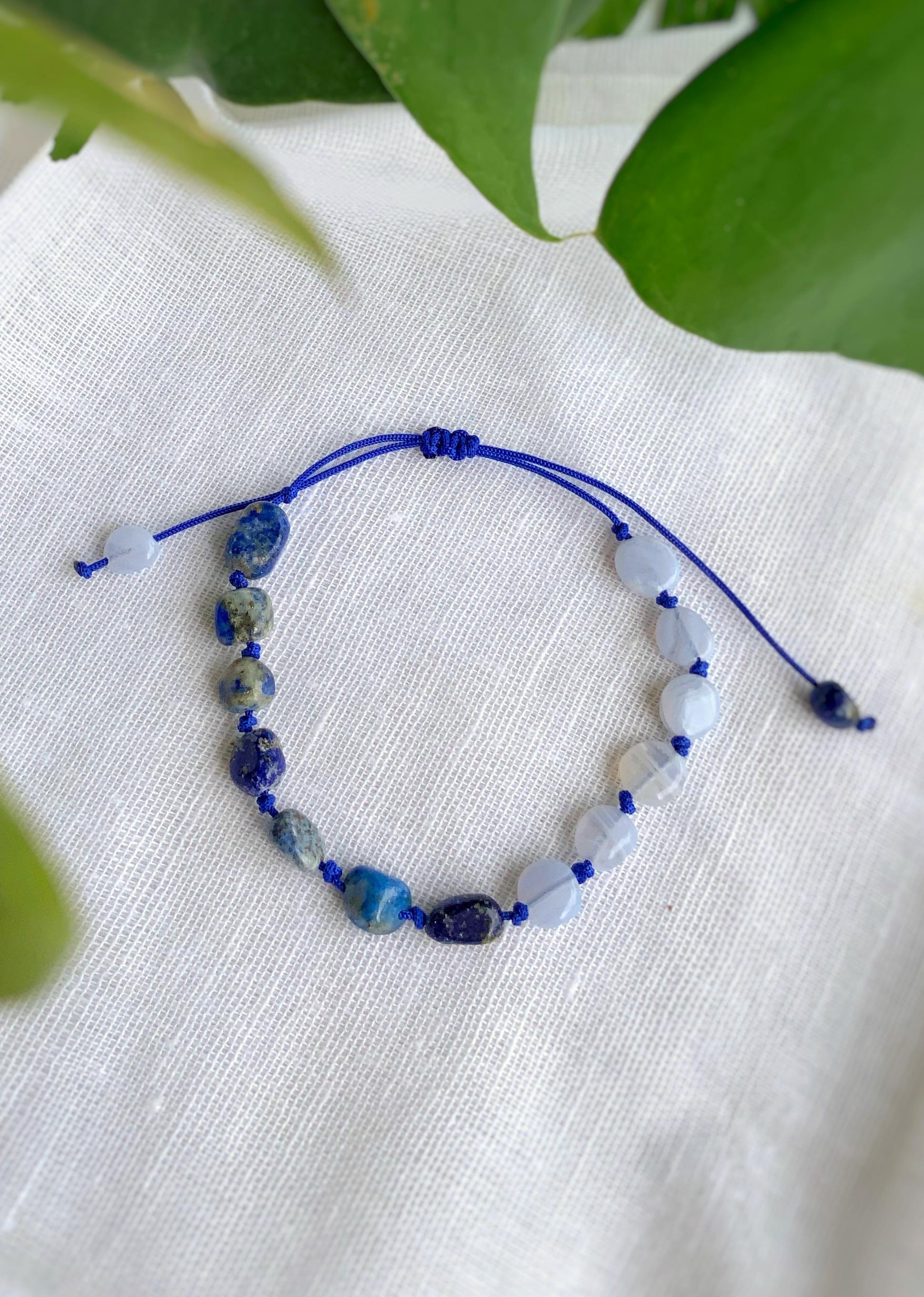 Kalsedon Lapis Lazuli Bileklik