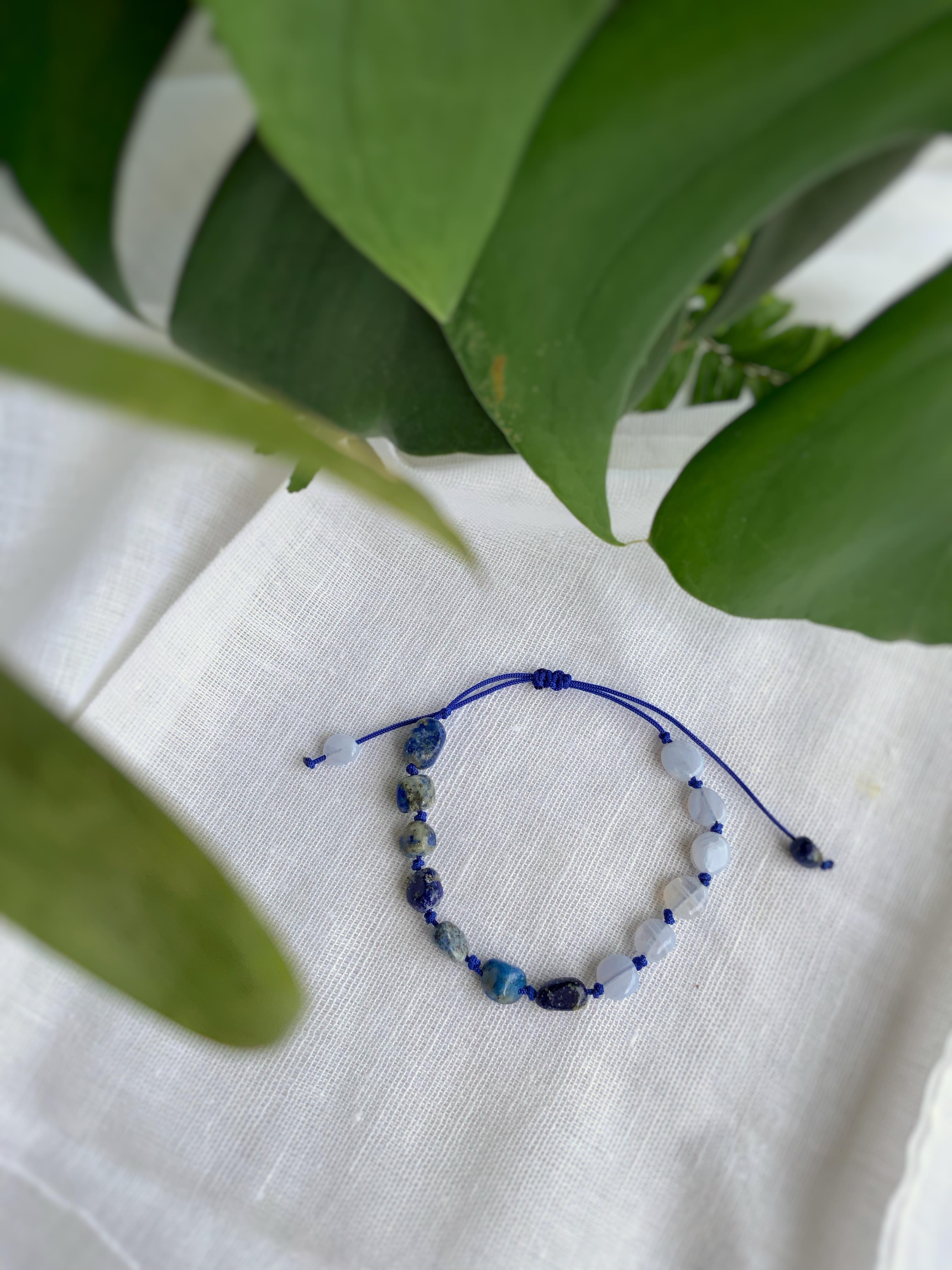 Kalsedon Lapis Lazuli Bileklik