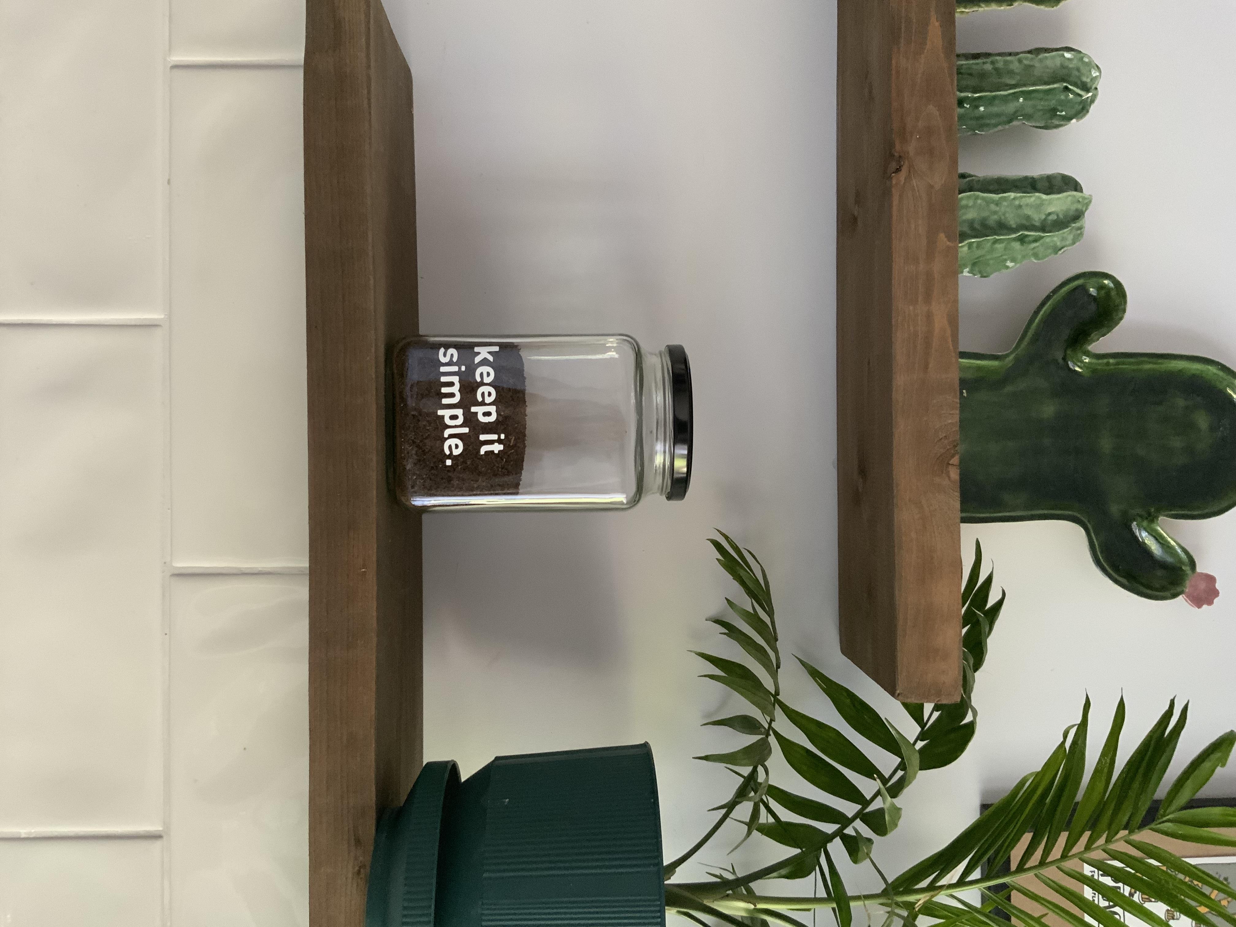 Keep it simple Cam dekoratif Erzak kahve kavanozu çay şeker kavanozu 1000 Cc 