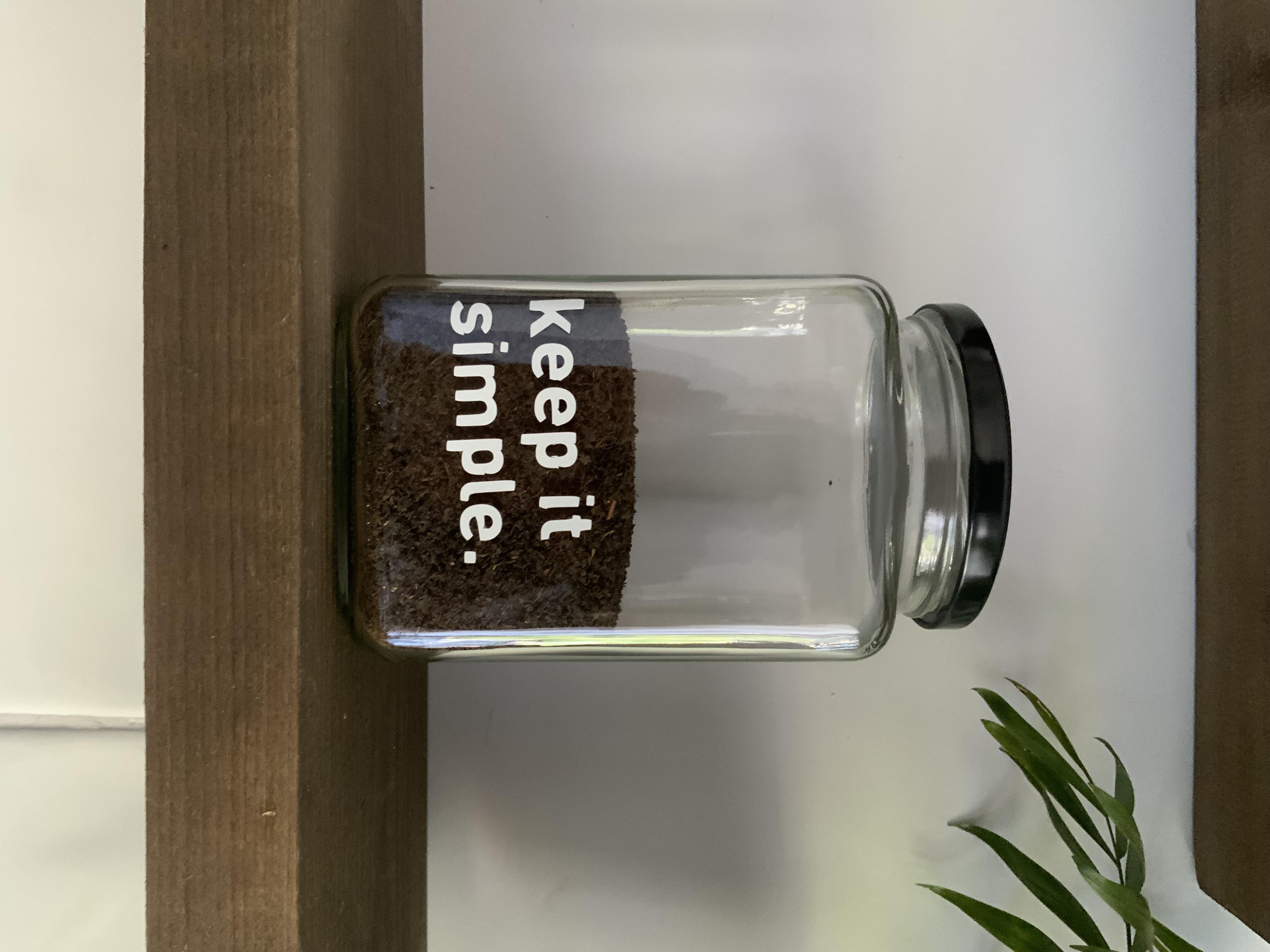 Keep it simple Cam dekoratif Erzak kahve kavanozu çay şeker kavanozu 1000 Cc 