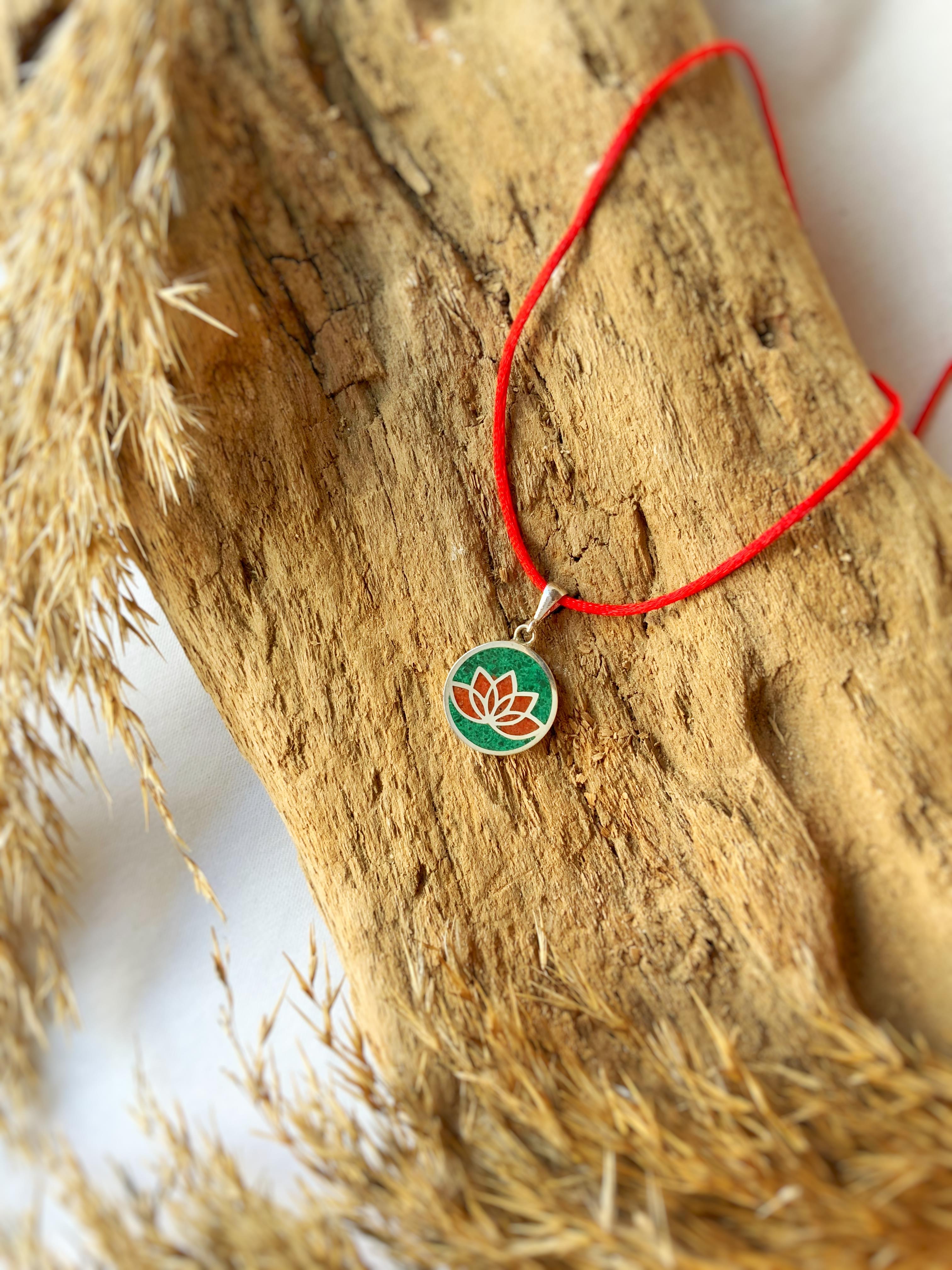 Lotus Gümüş Kolye Ucu