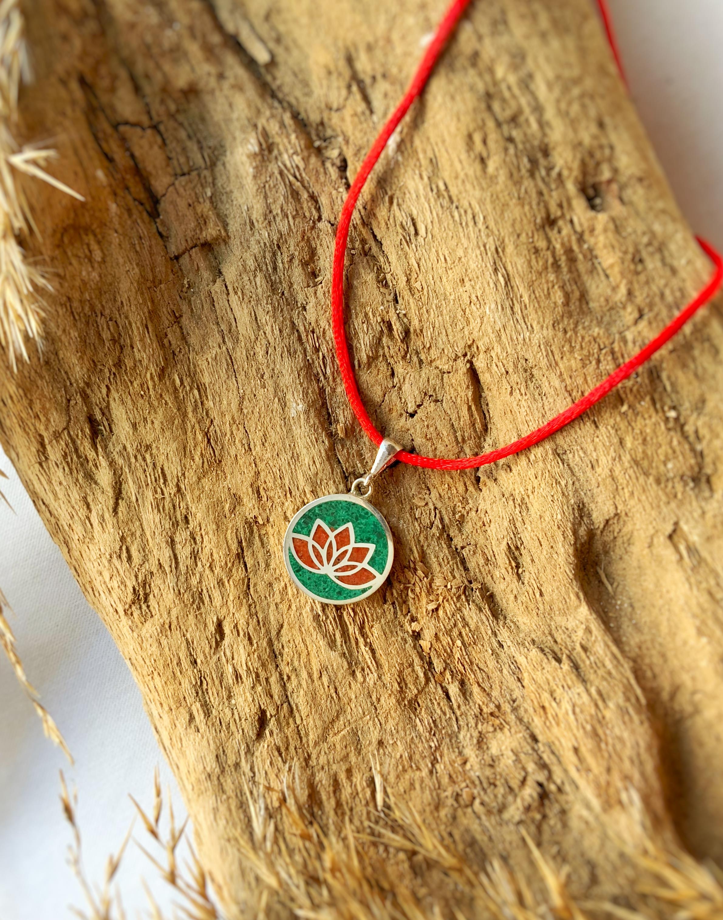 Lotus Gümüş Kolye Ucu