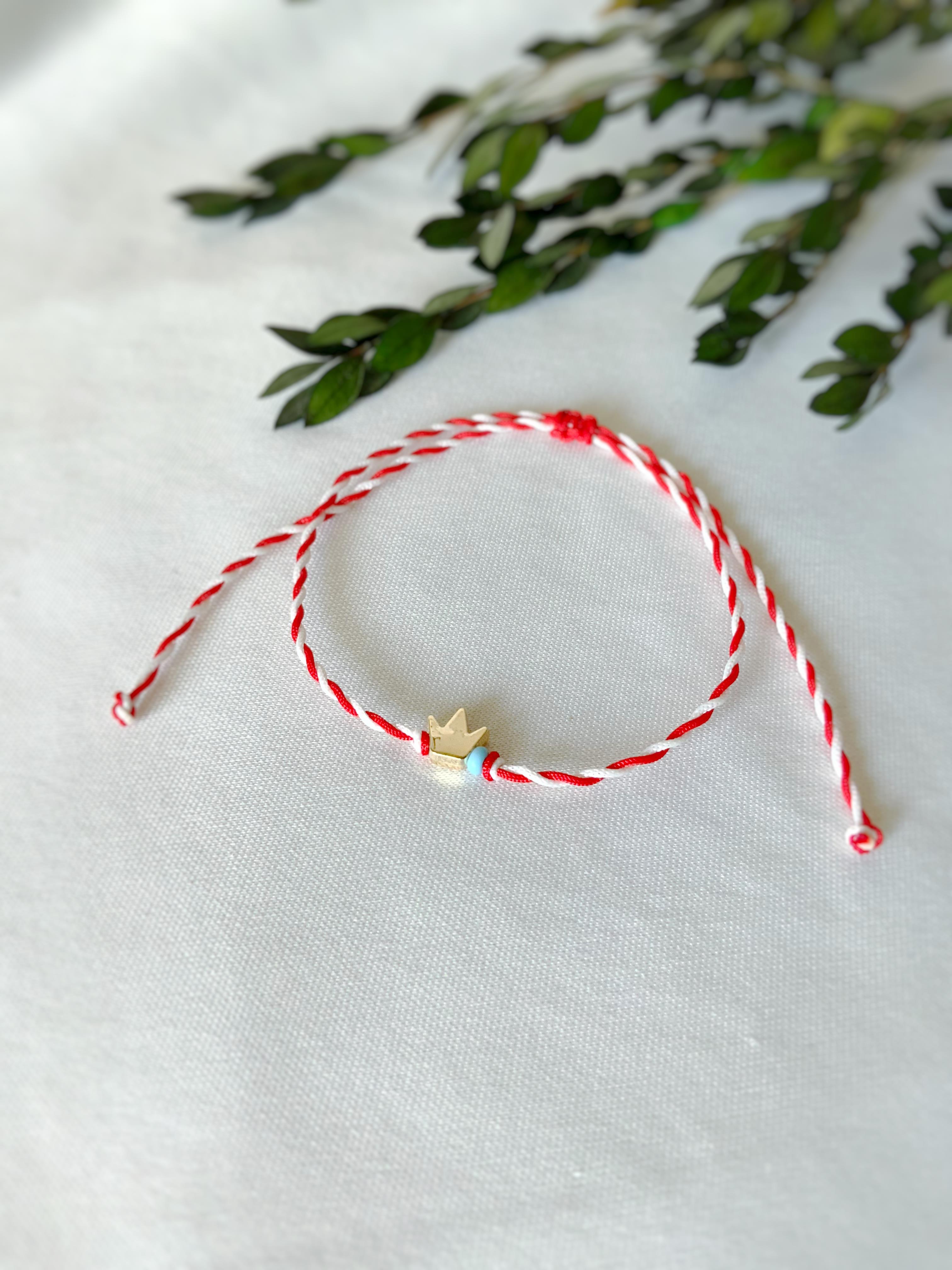 Mavi Boncuklu Bahar Dilek Bilekliği ☘️ Taç